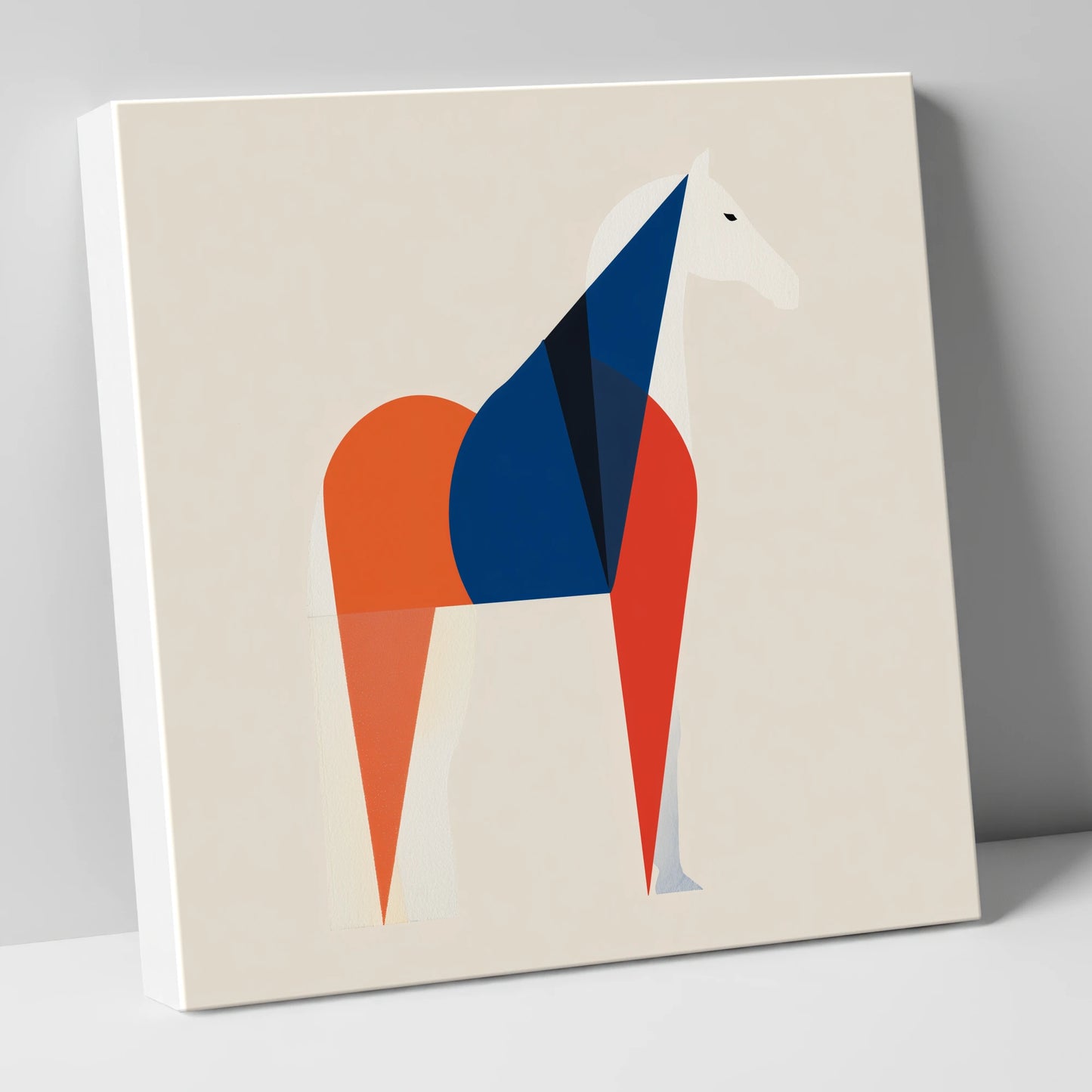 Modern Equine Geometry horse breed canvas wall art