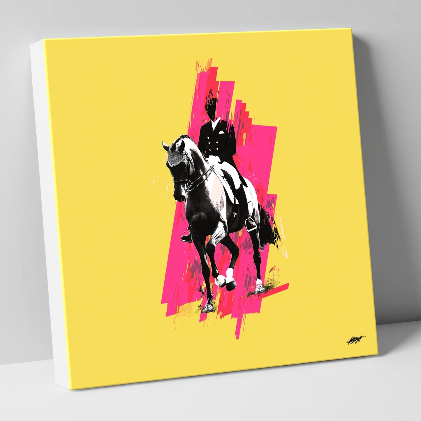 Bold Dressage Rhythm dressage horse canvas wall art