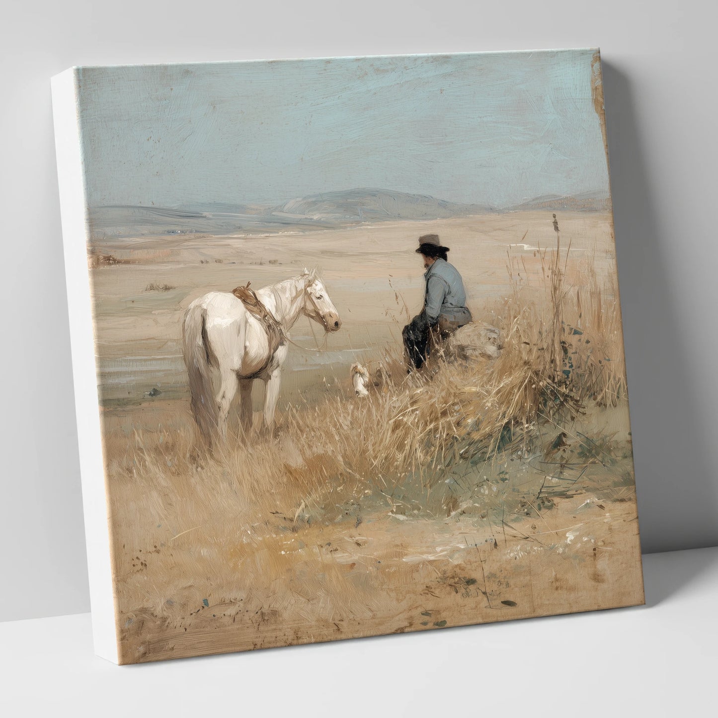 Vast Horizons horse & rider canvas wall art