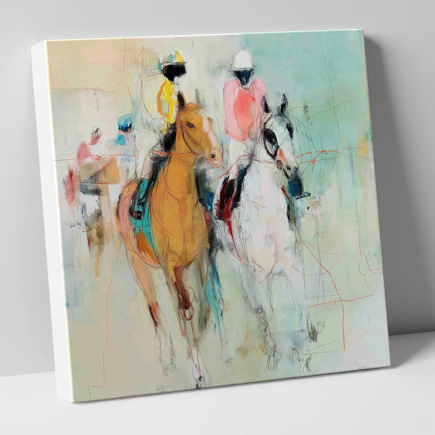 Echoes of the Turf racing horse canvas wall art