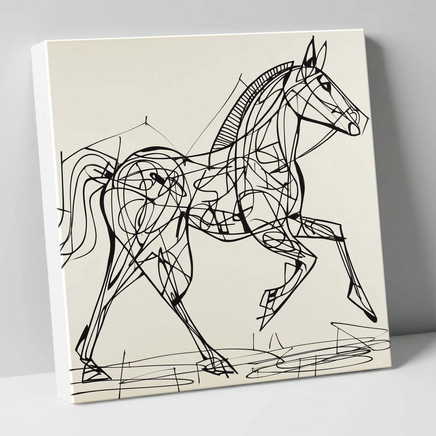 Structural Stride racing horse canvas wall art