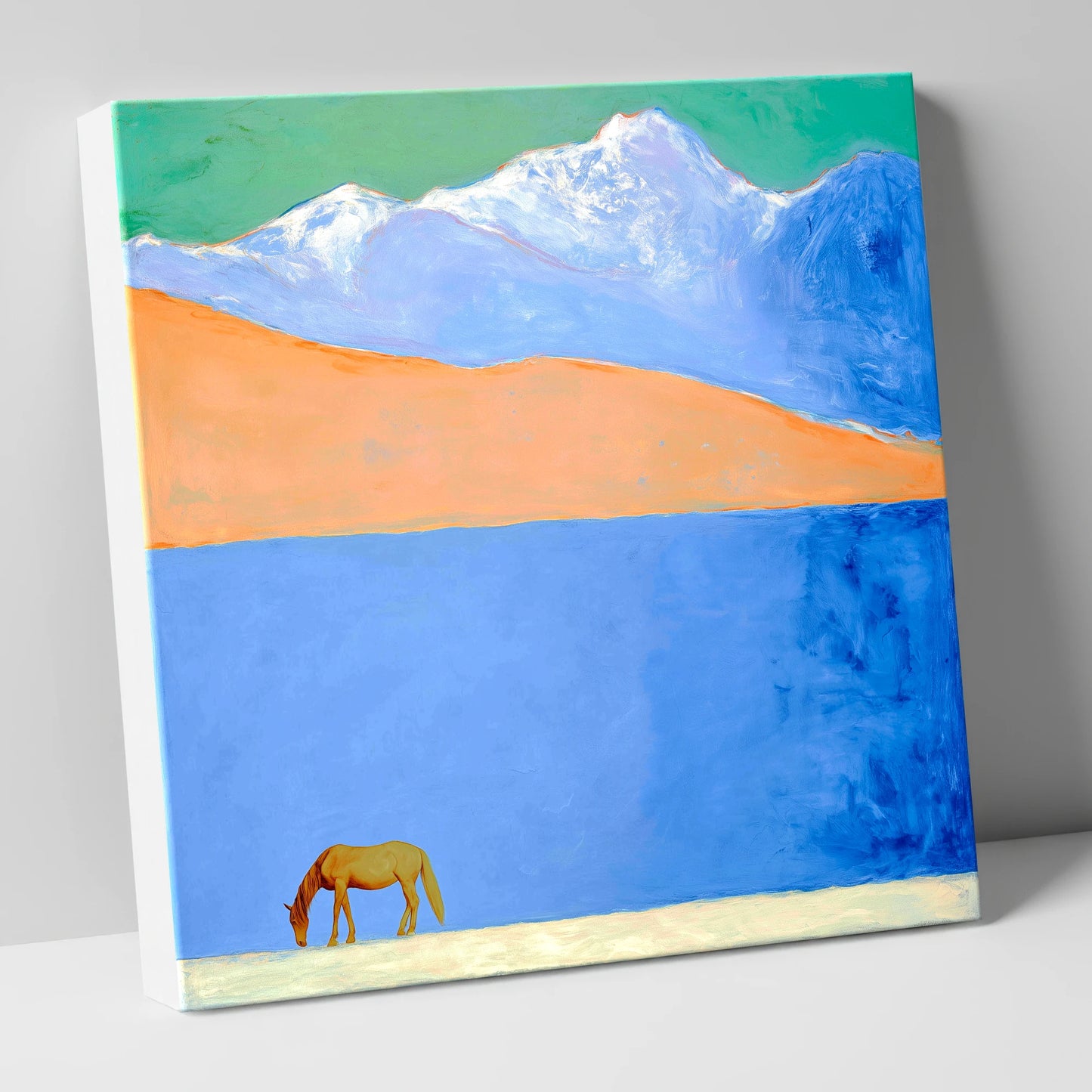 Alpine Solitude horse landscape canvas wall art