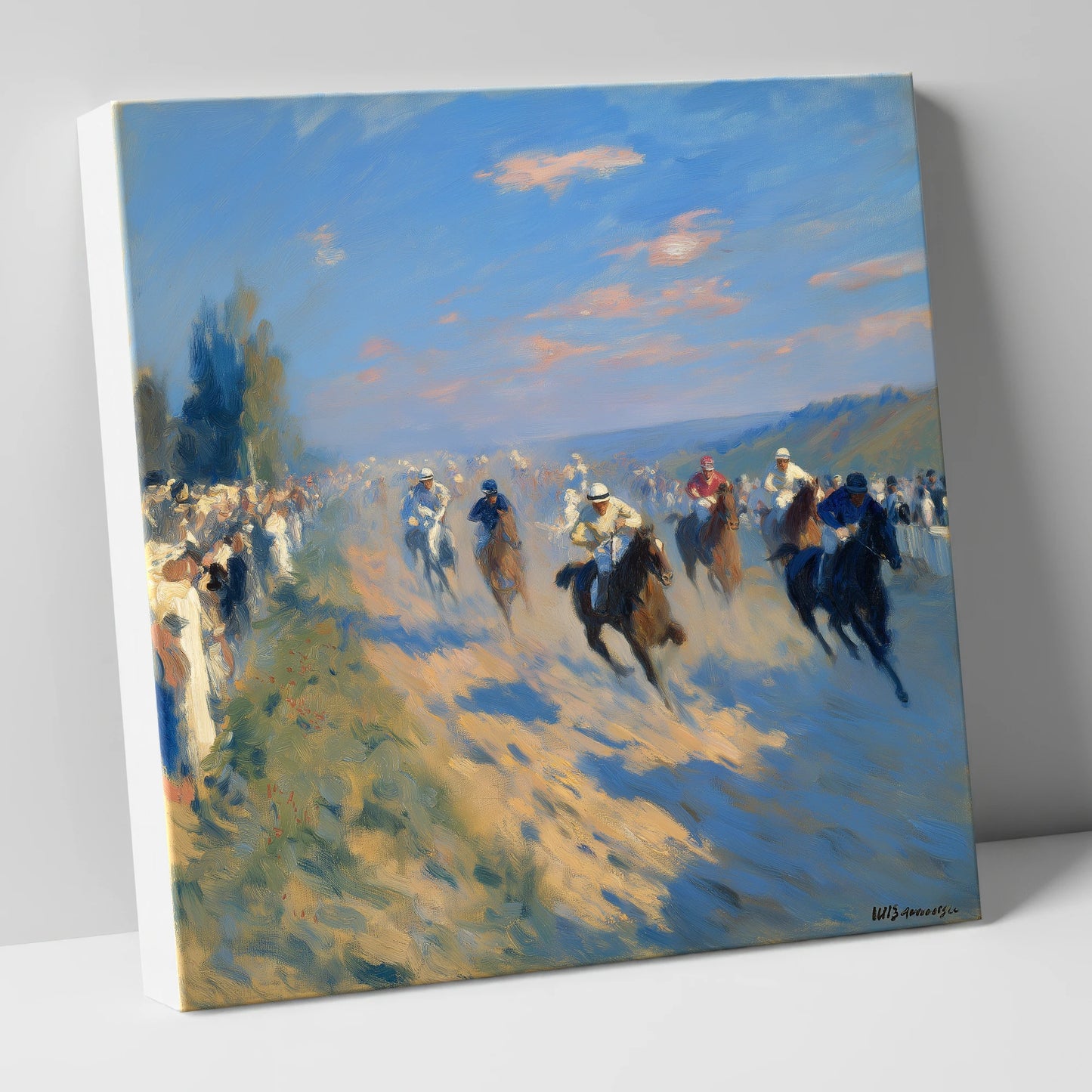 The Final Furlong racing horse canvas wall art