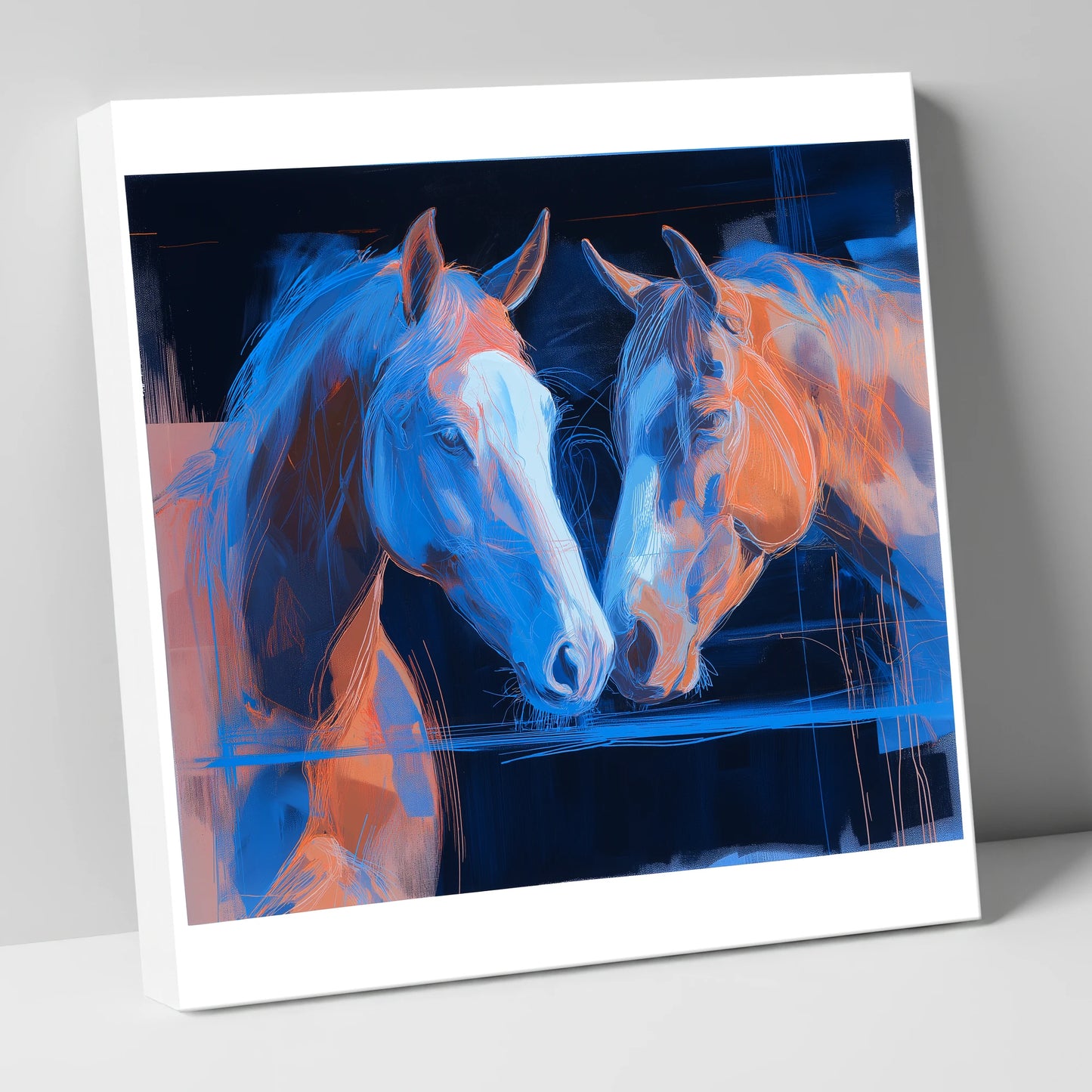 Quiet Communion horse portrait canvas wall art