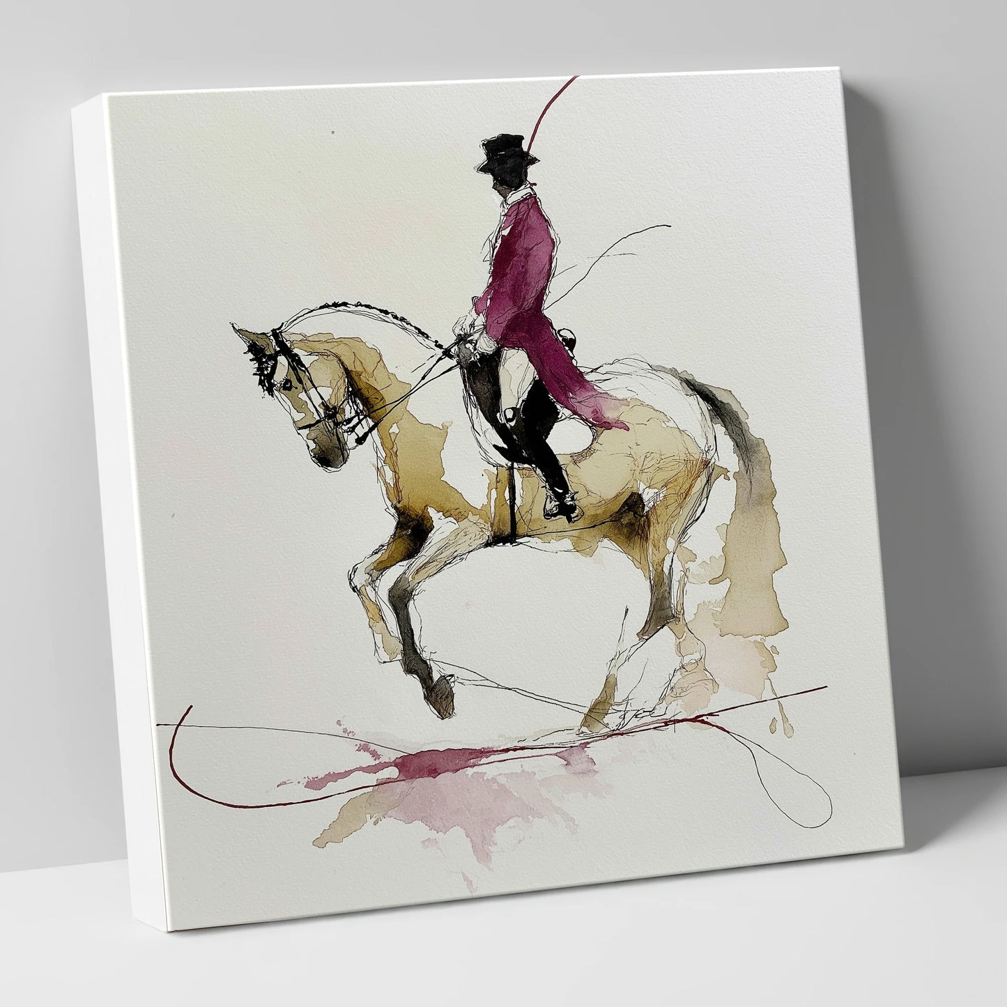 Poise and Passage dressage horse canvas wall art