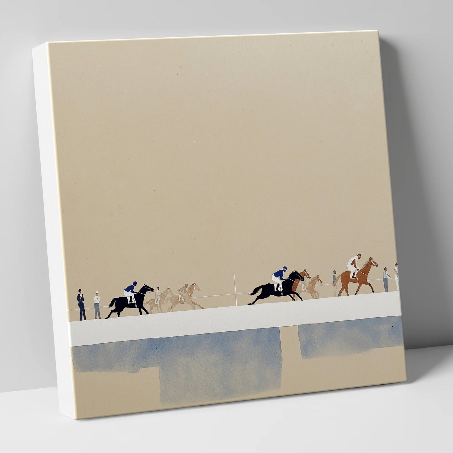 The Final Stretch racing horse canvas wall art