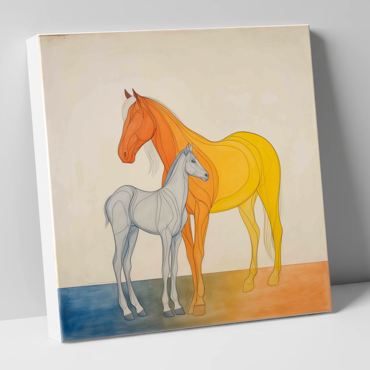 Radiant Lineage mare & foal canvas wall art