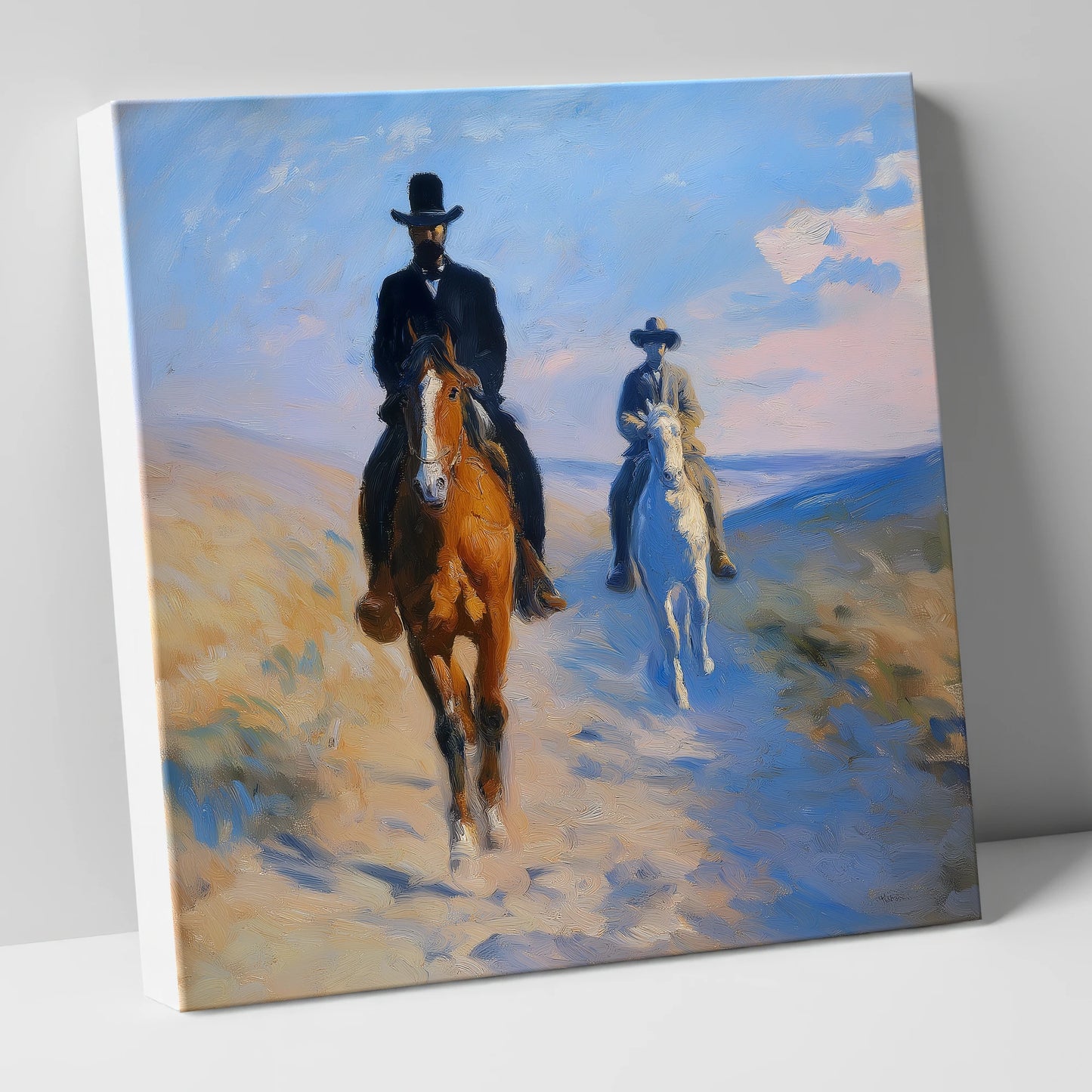 Shadows on the Plains western horse canvas wall art