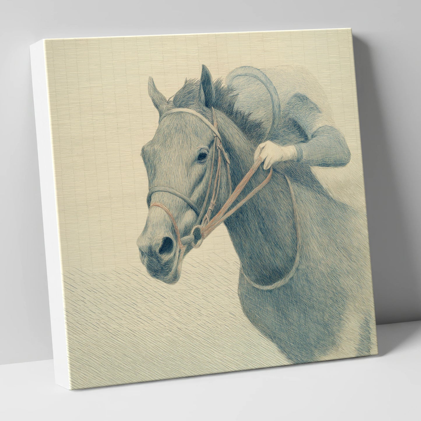 Quiet Precision racing horse canvas wall art