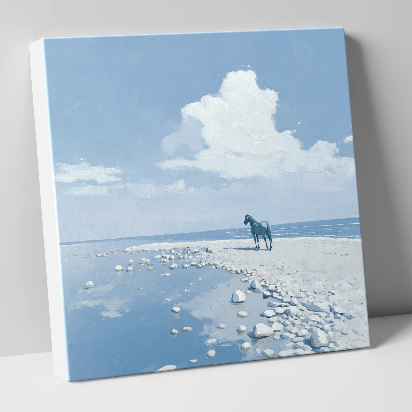 The Solitary Shore horse landscape canvas wall art