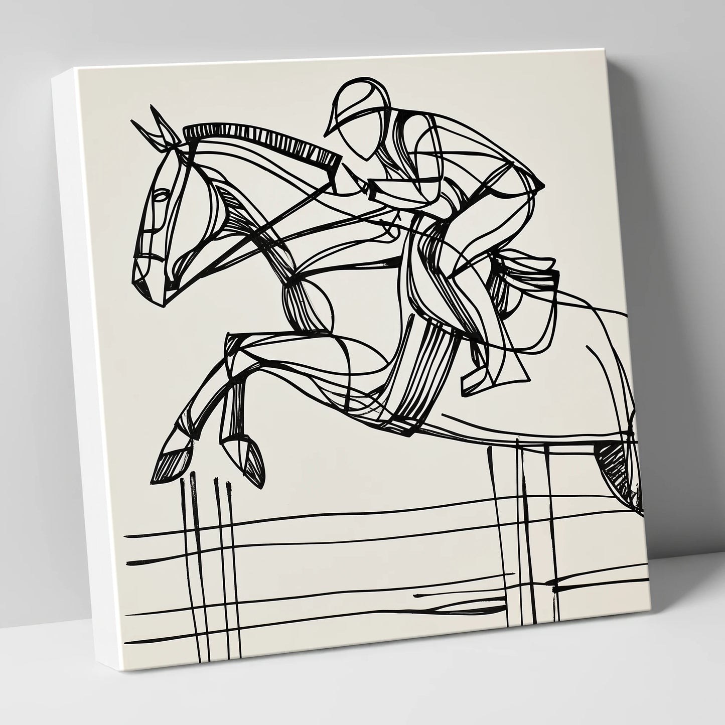 The Perfect Arc show jumping horse canvas wall art