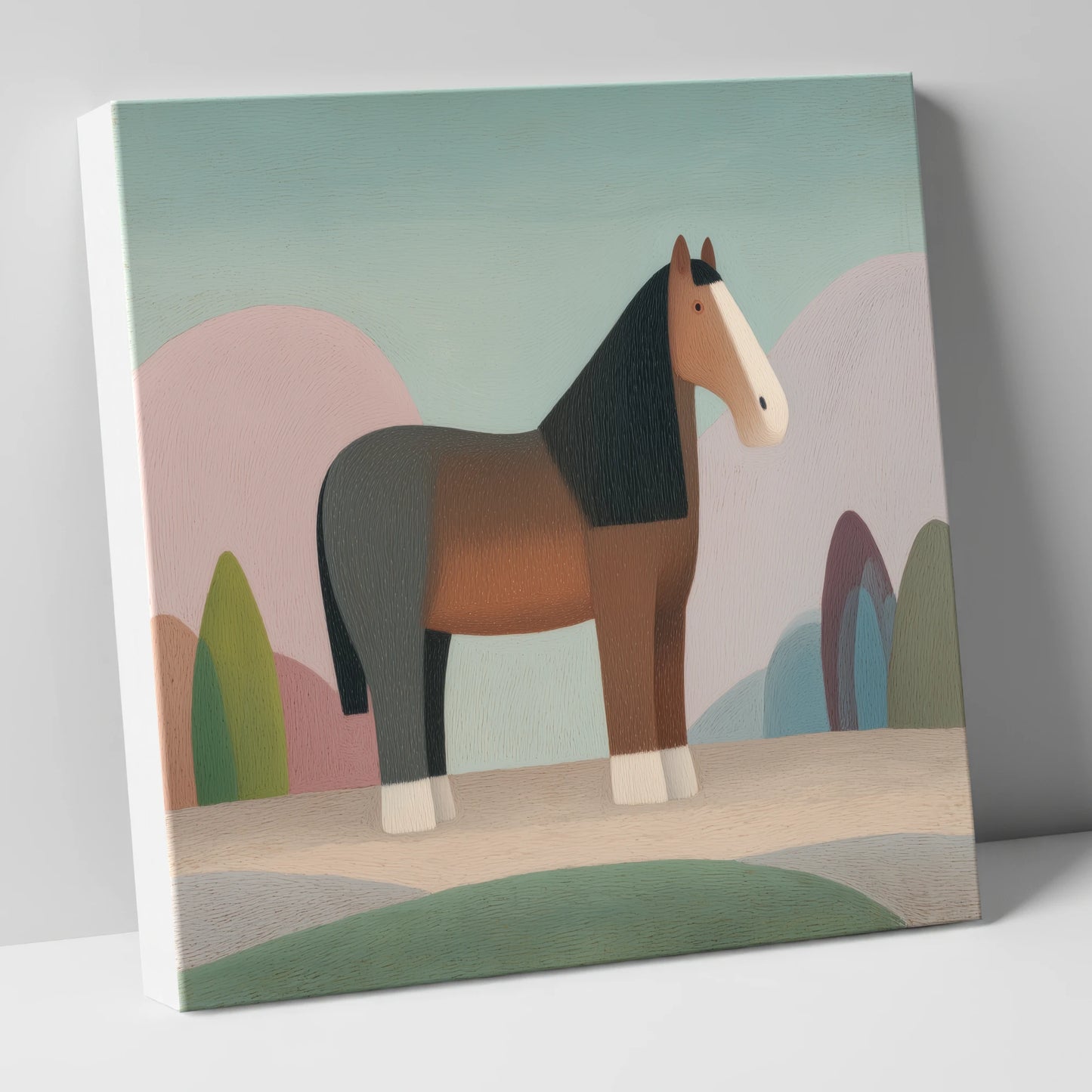 The Patient Cob horse breed canvas wall art