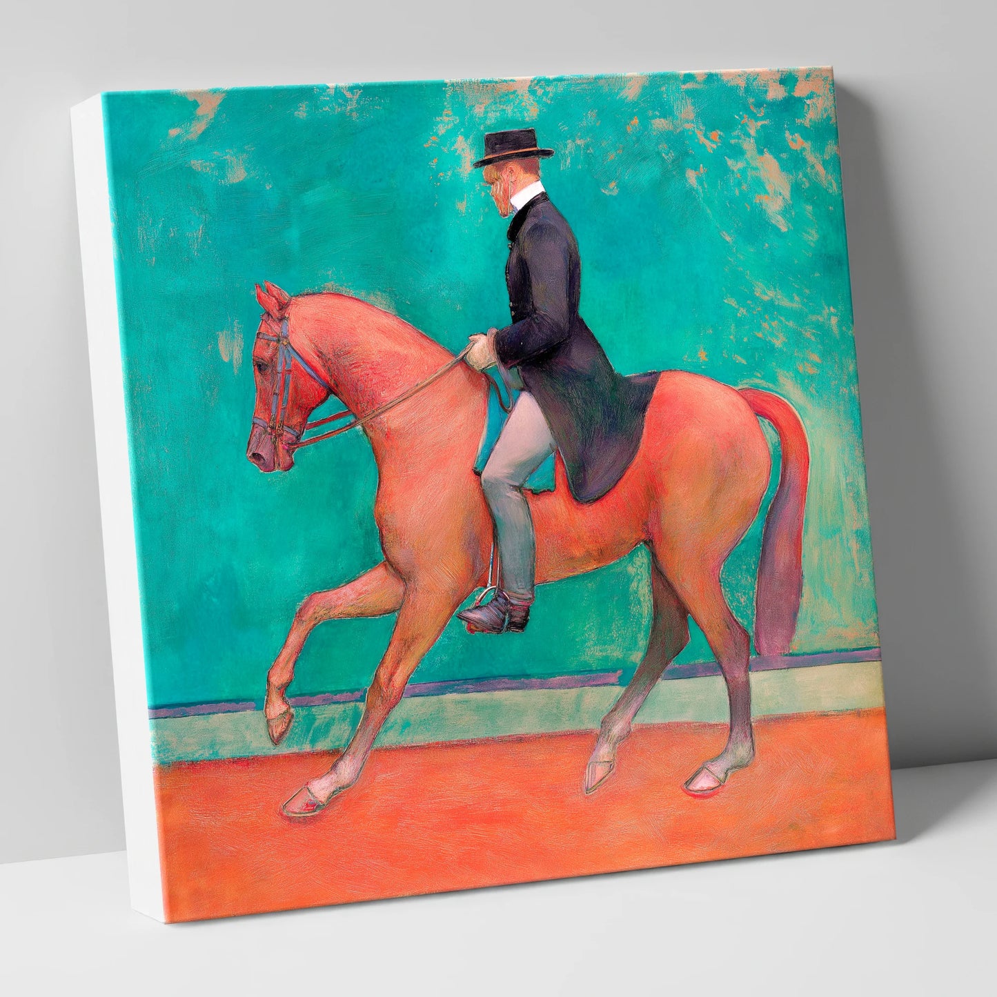 The Emerald Passage dressage horse canvas wall art