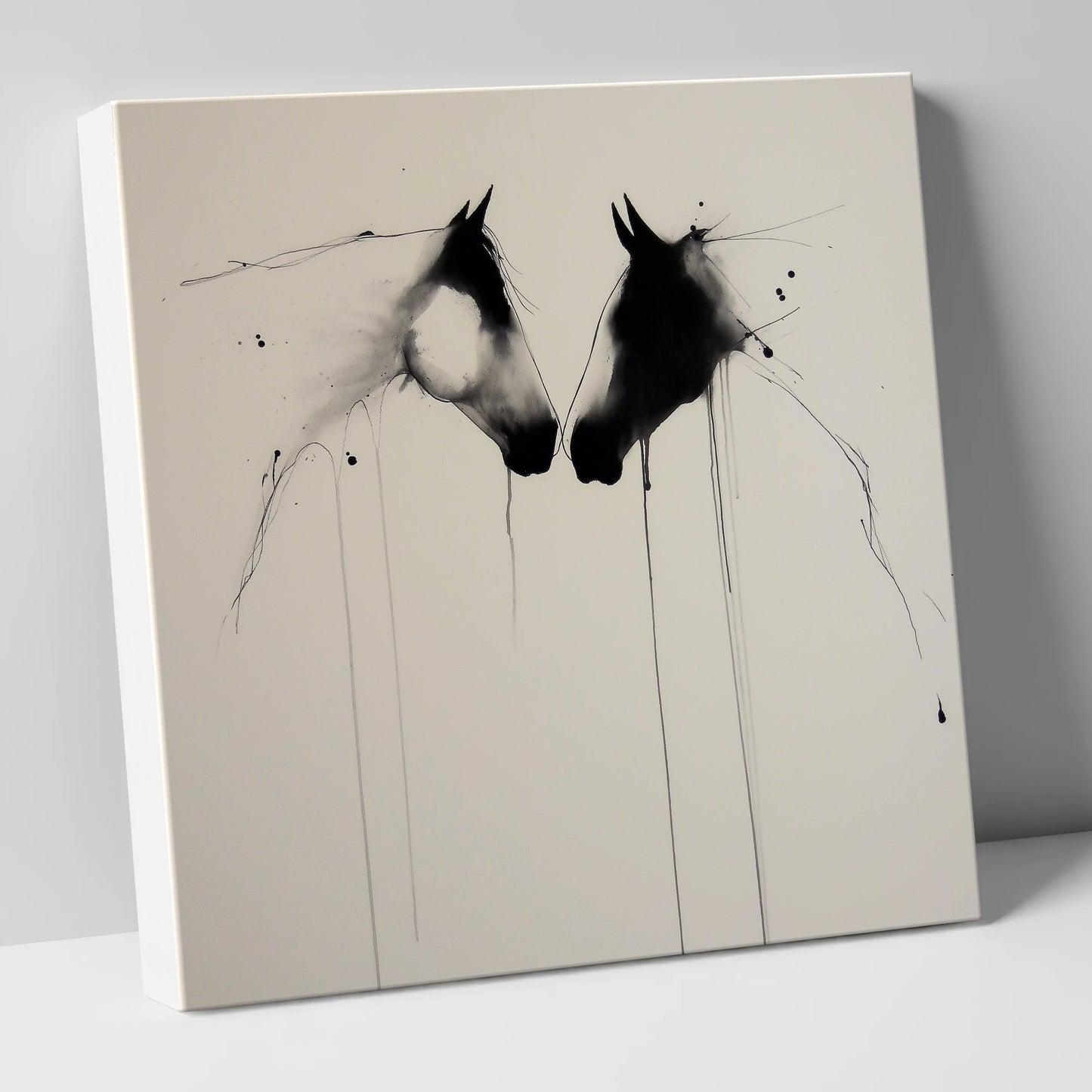 Ethereal Bond horse portrait canvas wall art