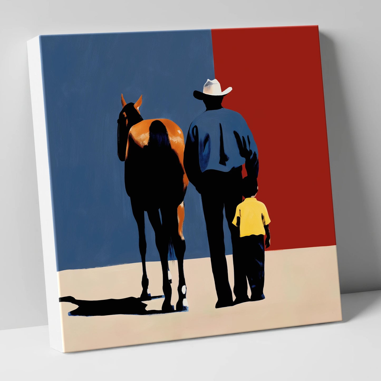 The Western Legacy horse & rider canvas wall art