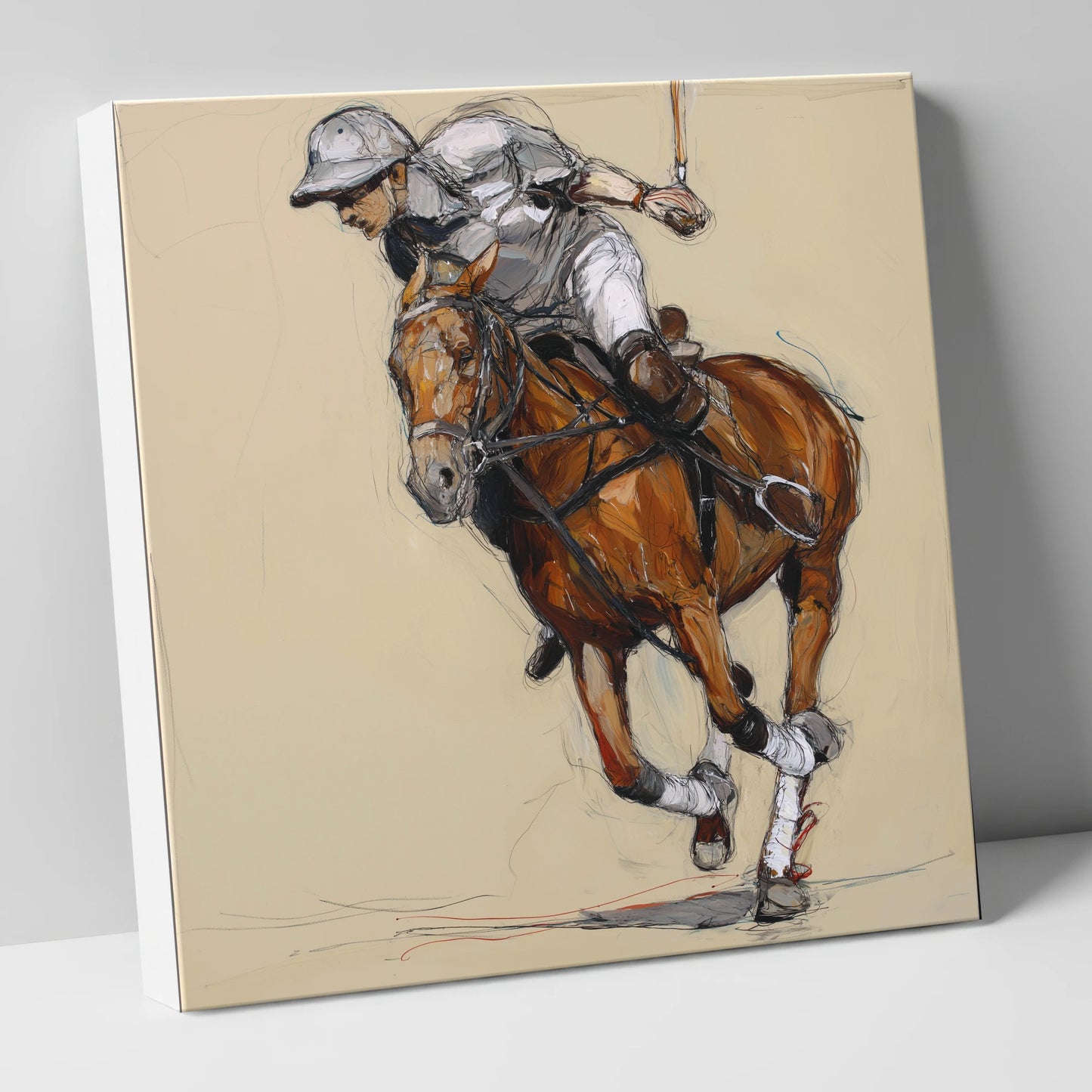The Decisive Chukka polo horse canvas wall art