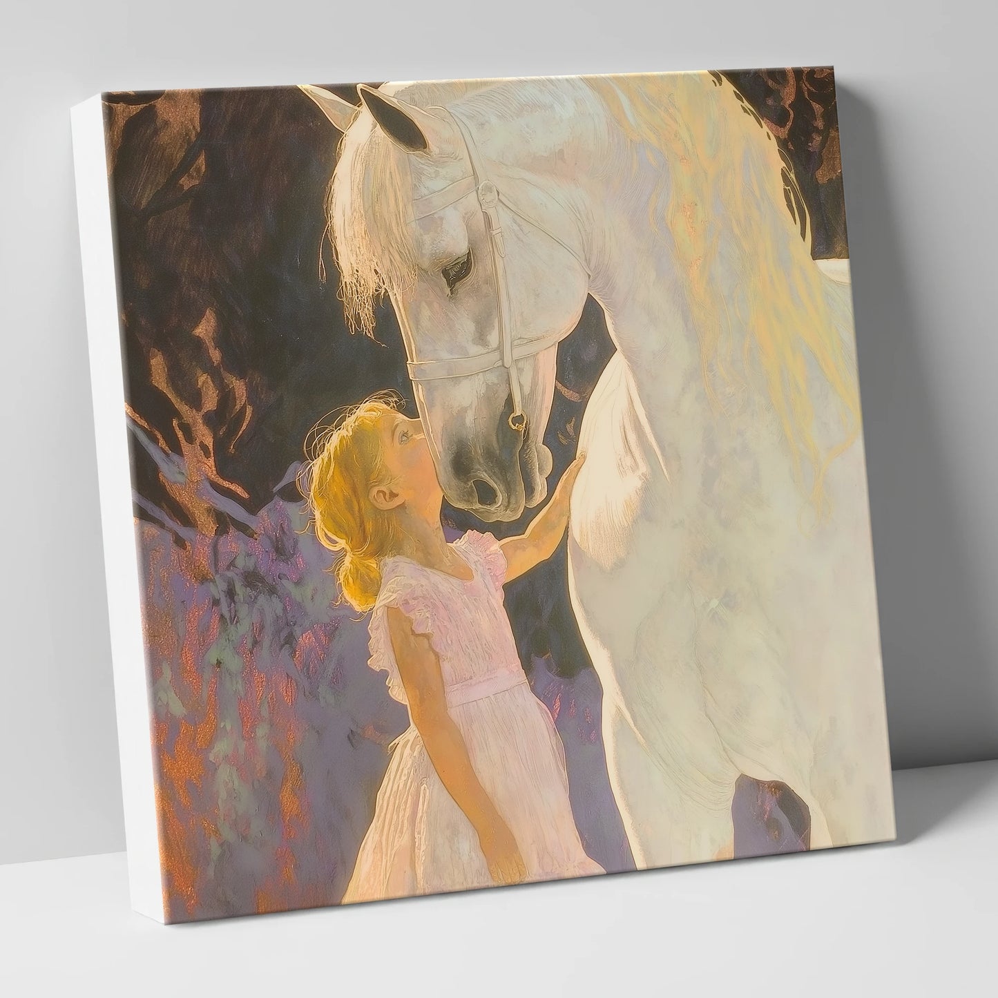 A Gentle Connection horse & rider canvas wall art