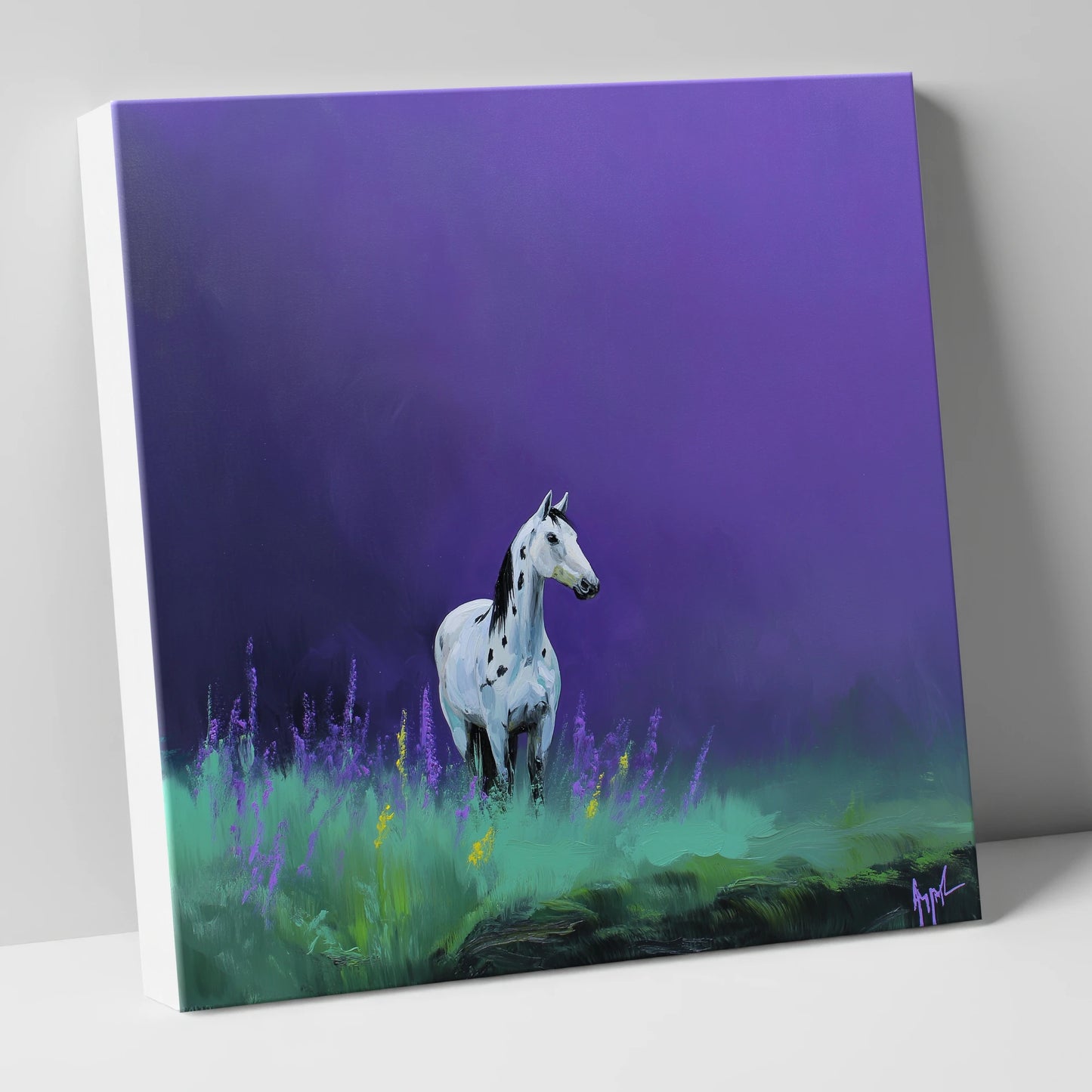 Twilight Appaloosa horse breed canvas wall art