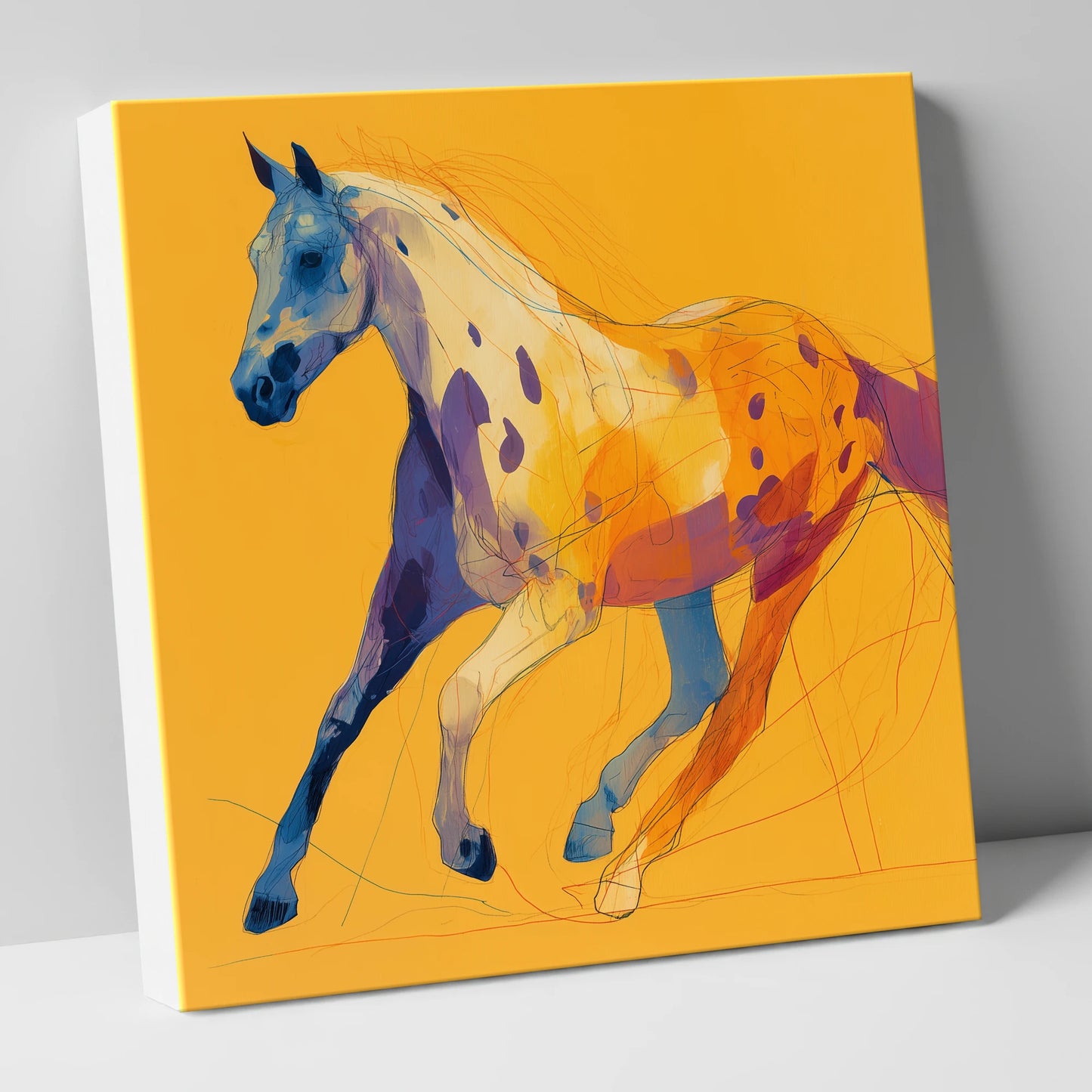 Painted Strides horse breed canvas wall art