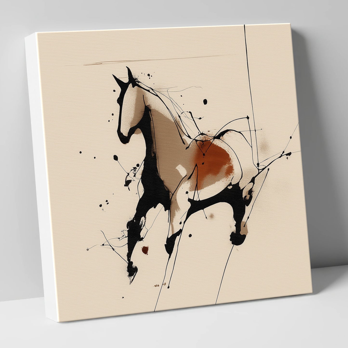 Dynamic Equine Form horse portrait canvas wall art