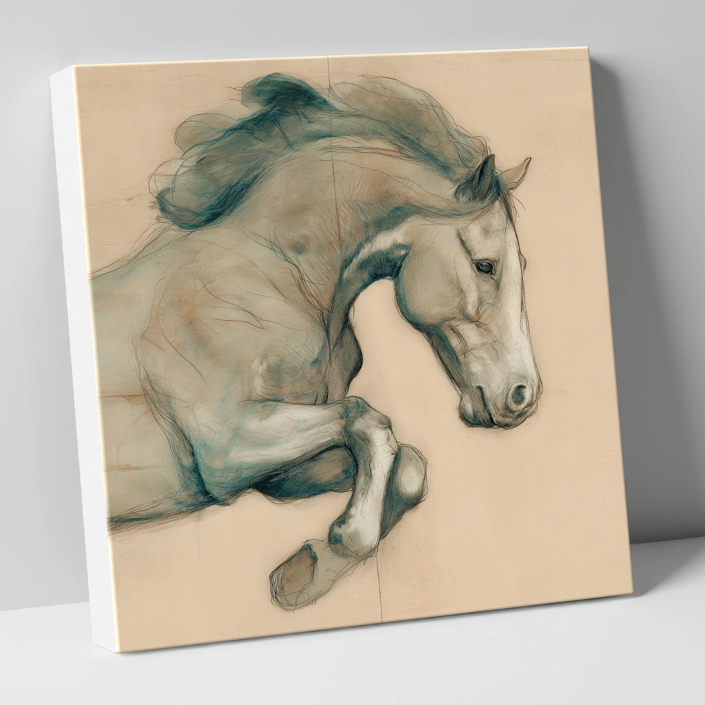 Suspended Grace horse portrait canvas wall art