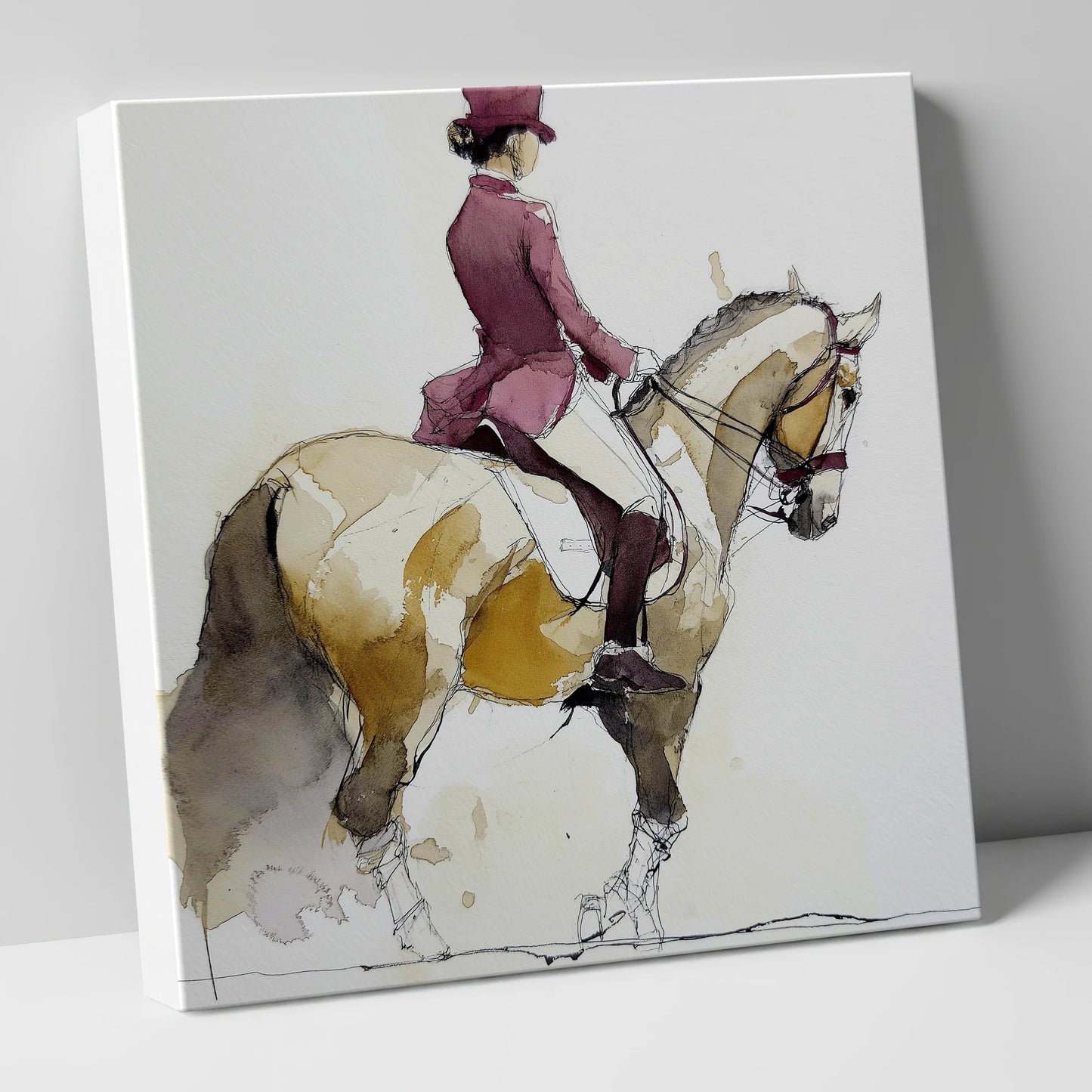 Classical Dressage Poise dressage horse canvas wall art