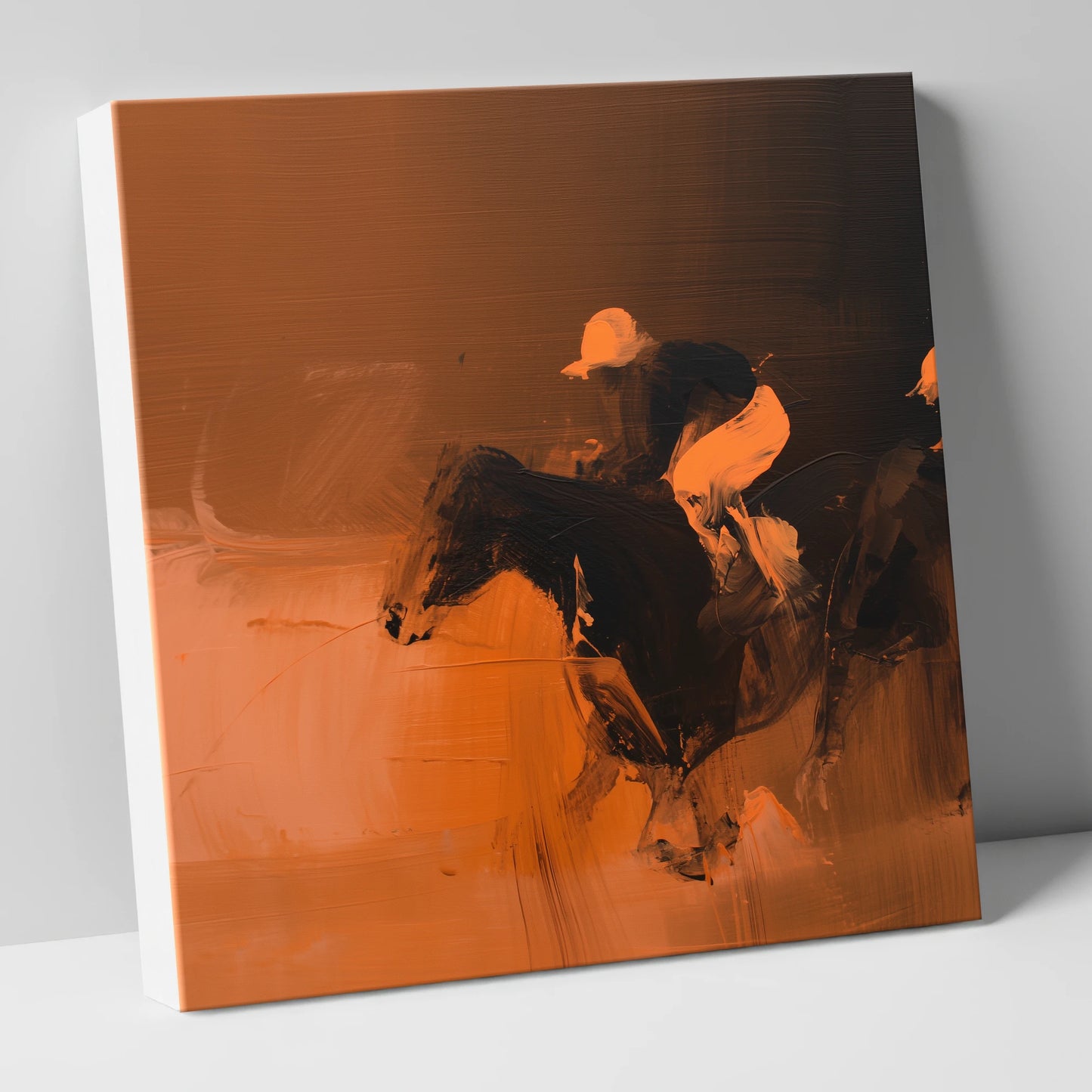 Amber Sprint racing horse canvas wall art