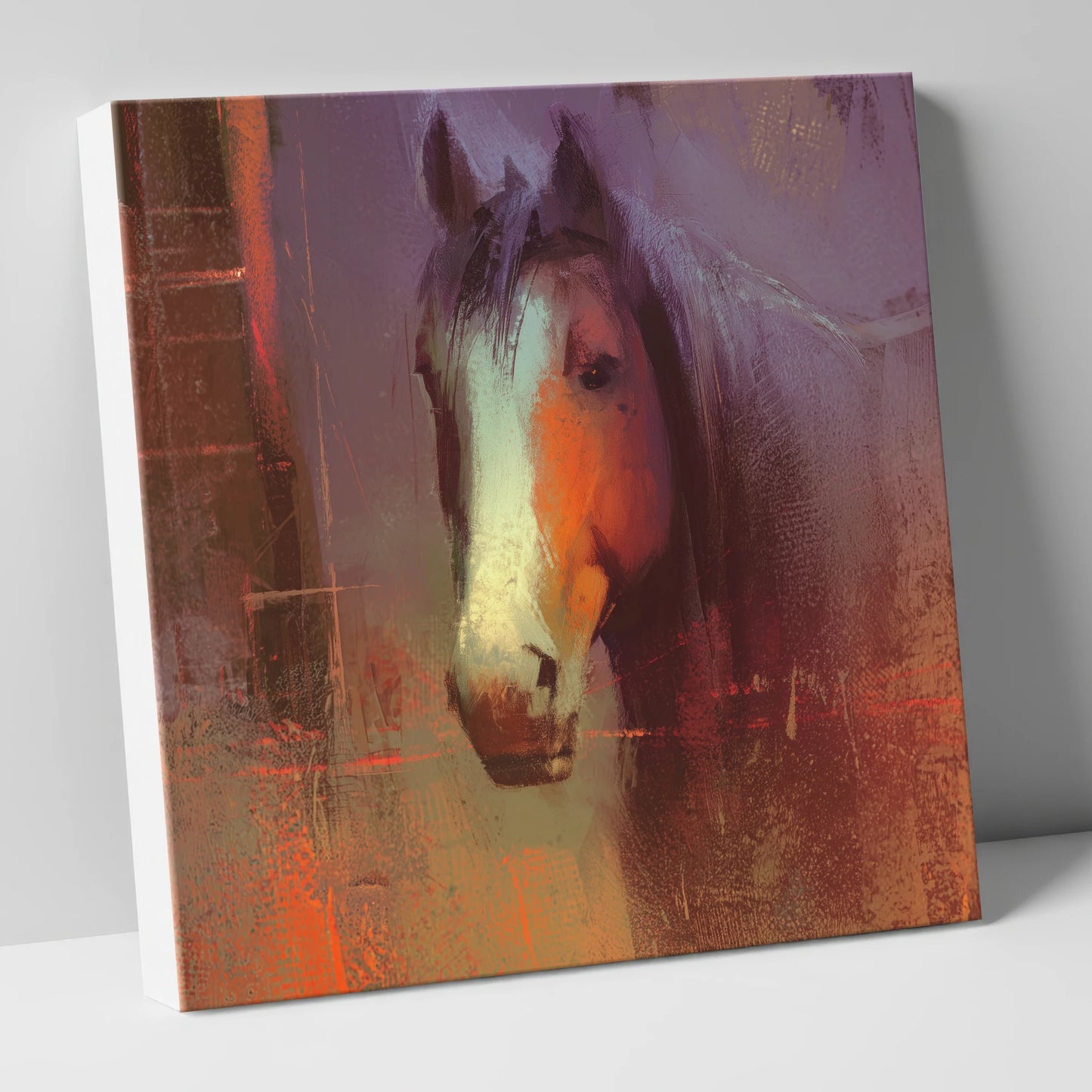 Ember and Violet Portrait horse portrait canvas wall art