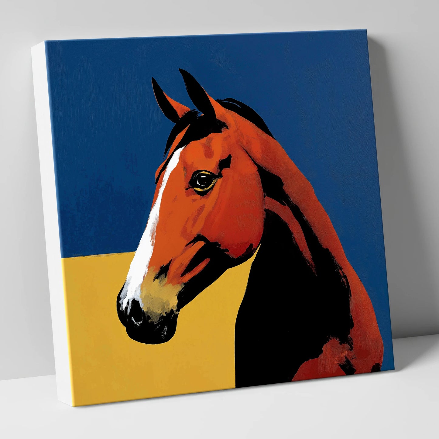 Bold Chestnut Portrait horse portrait canvas wall art