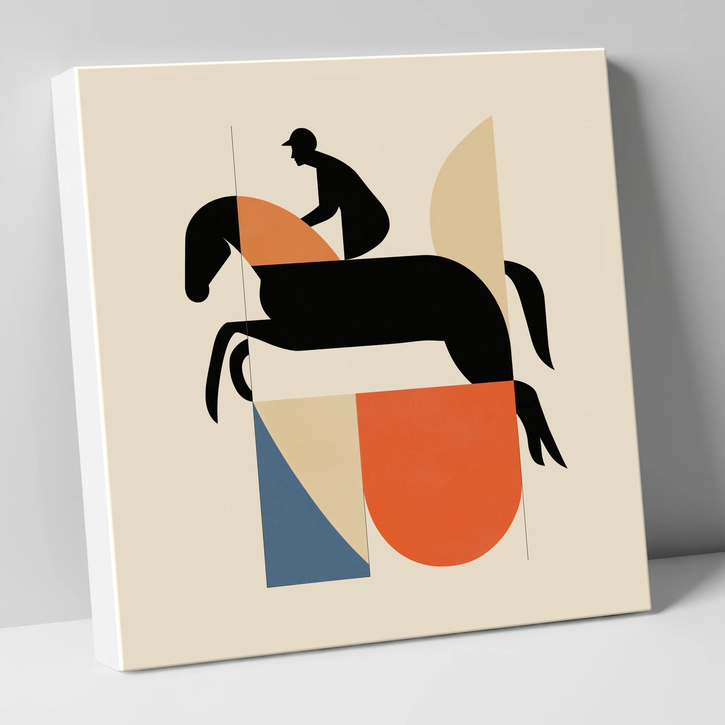 Structured Flight show jumping horse canvas wall art