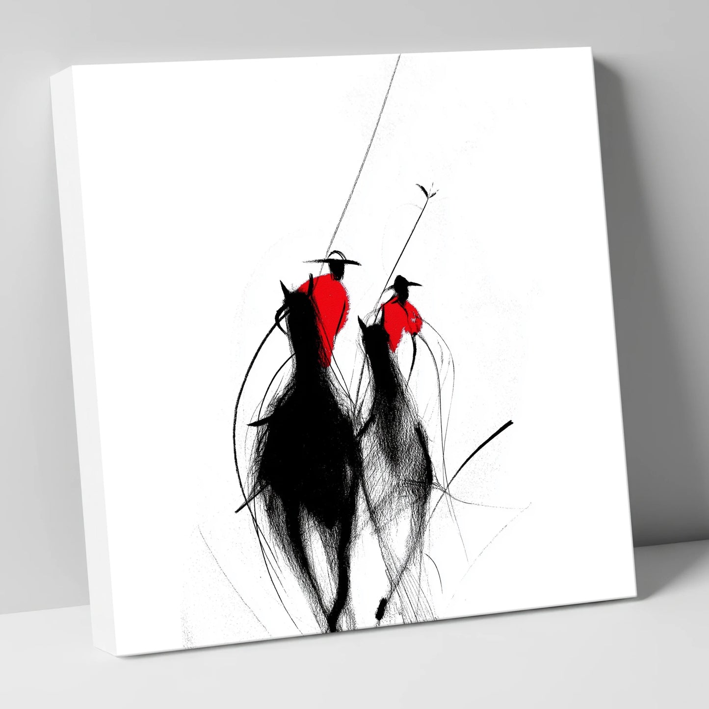 The Crimson Chukka polo horse canvas wall art