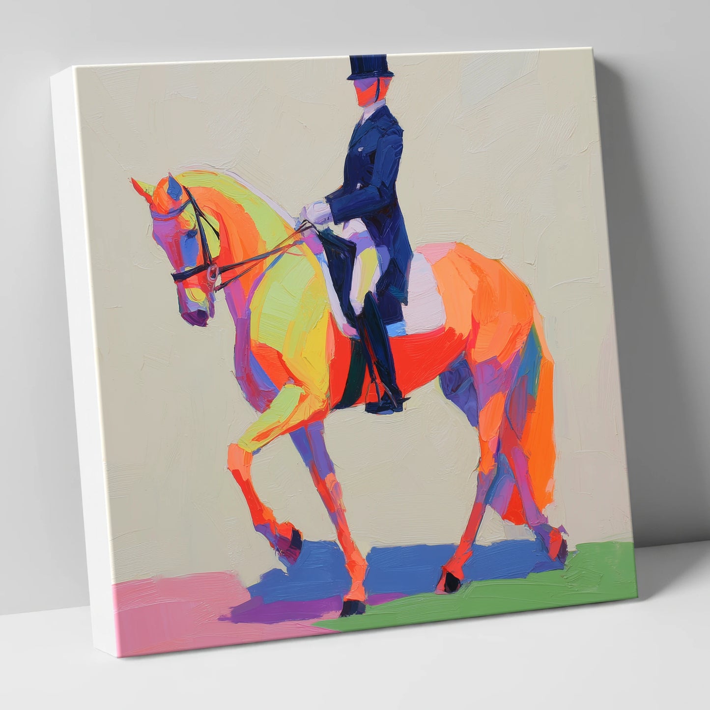 Vivid Dressage Rhythm dressage horse canvas wall art