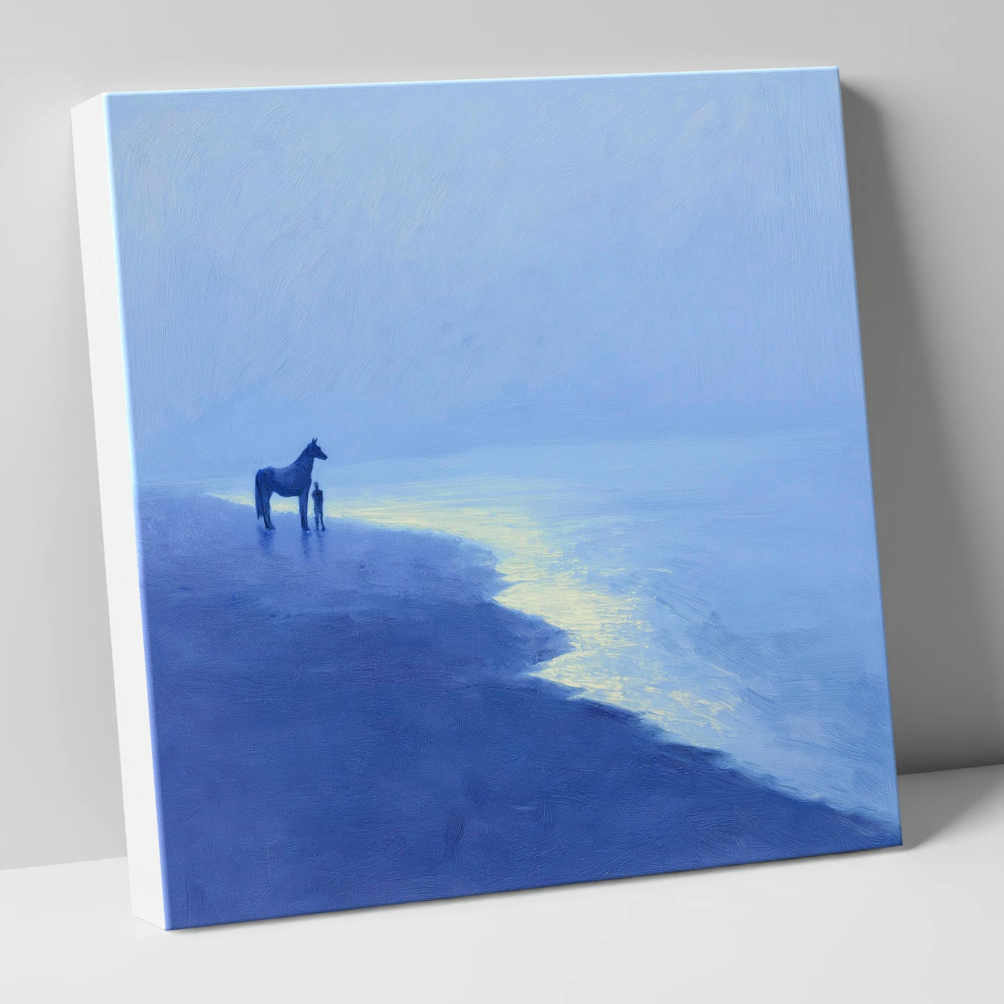 The Indigo Shore horse landscape canvas wall art