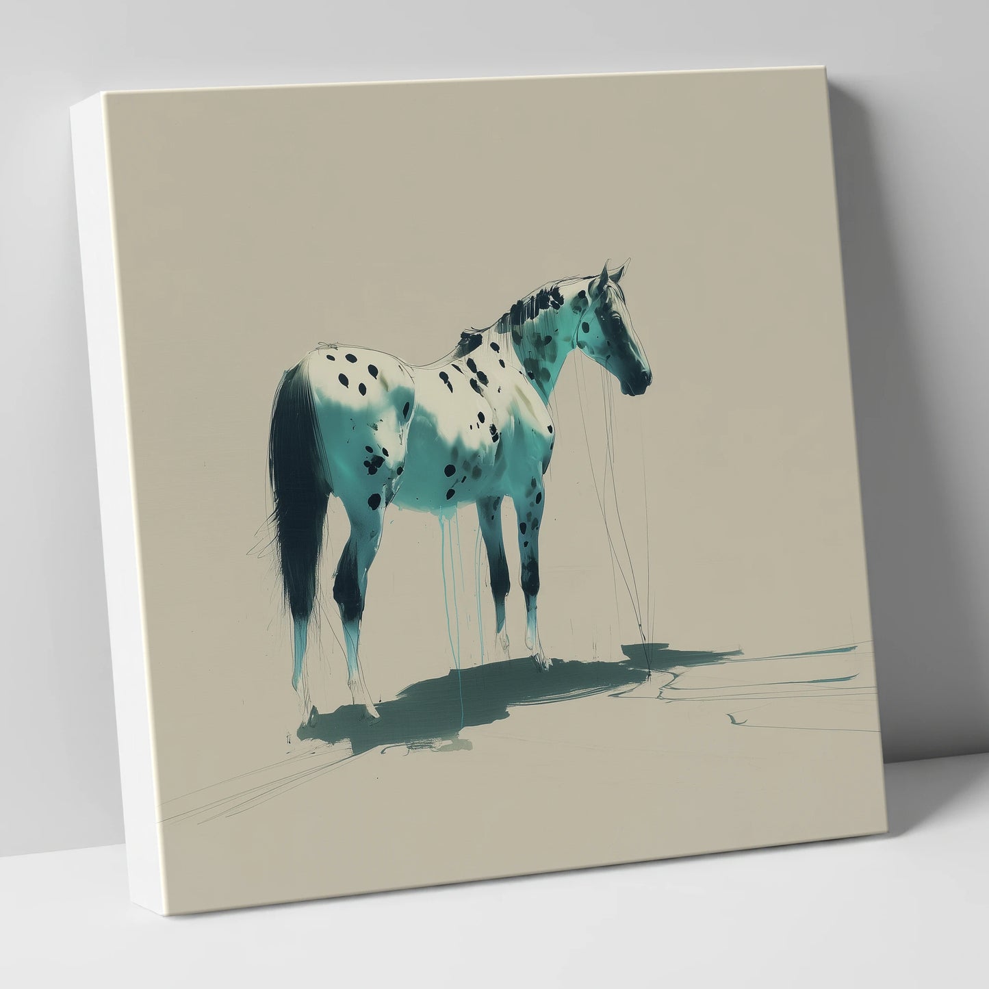 Azure Spotted Appaloosa horse breed canvas wall art