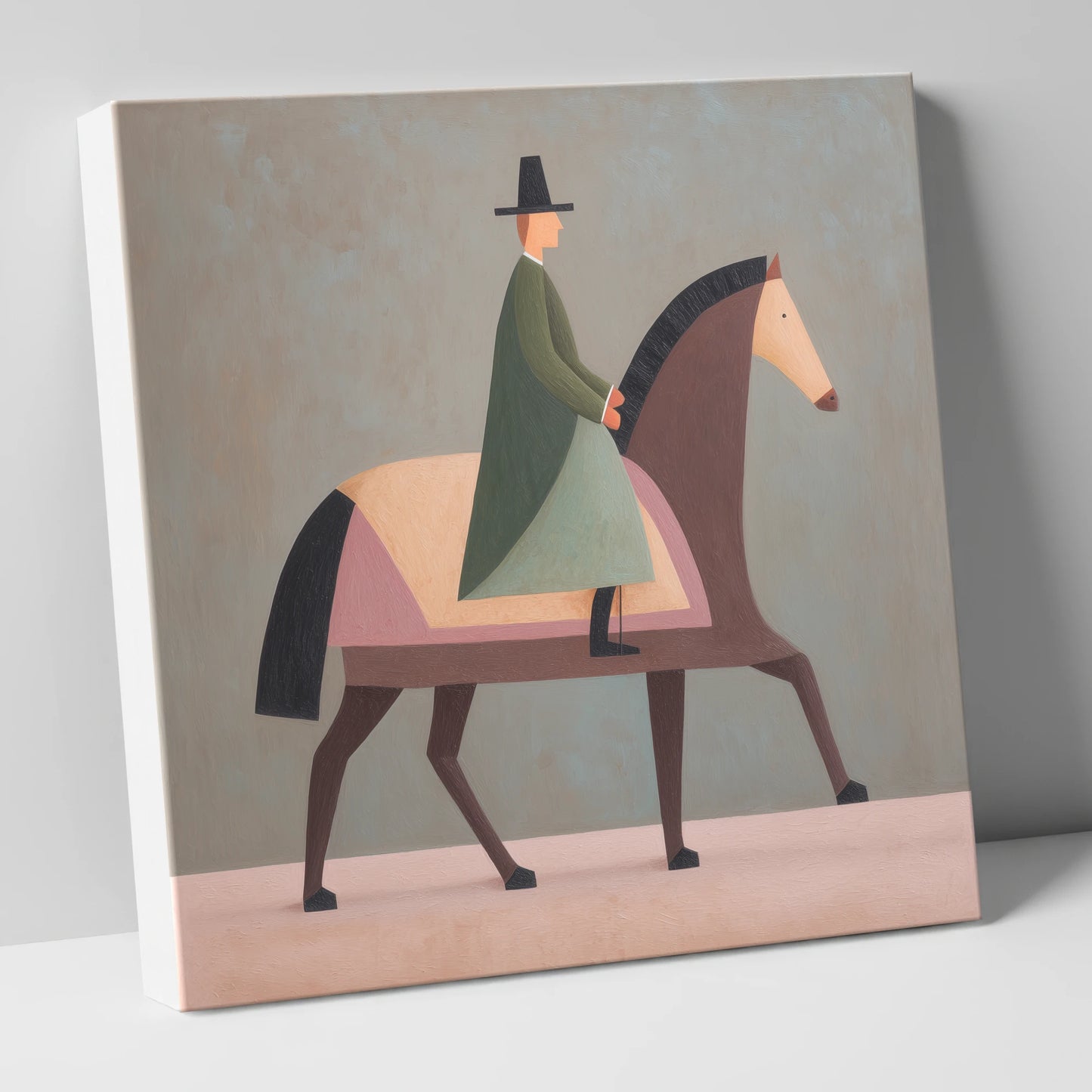 Structured Harmony dressage horse canvas wall art