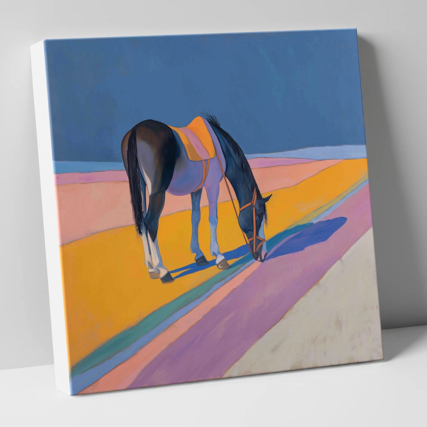 The Golden Hour Grazing working horse canvas wall art