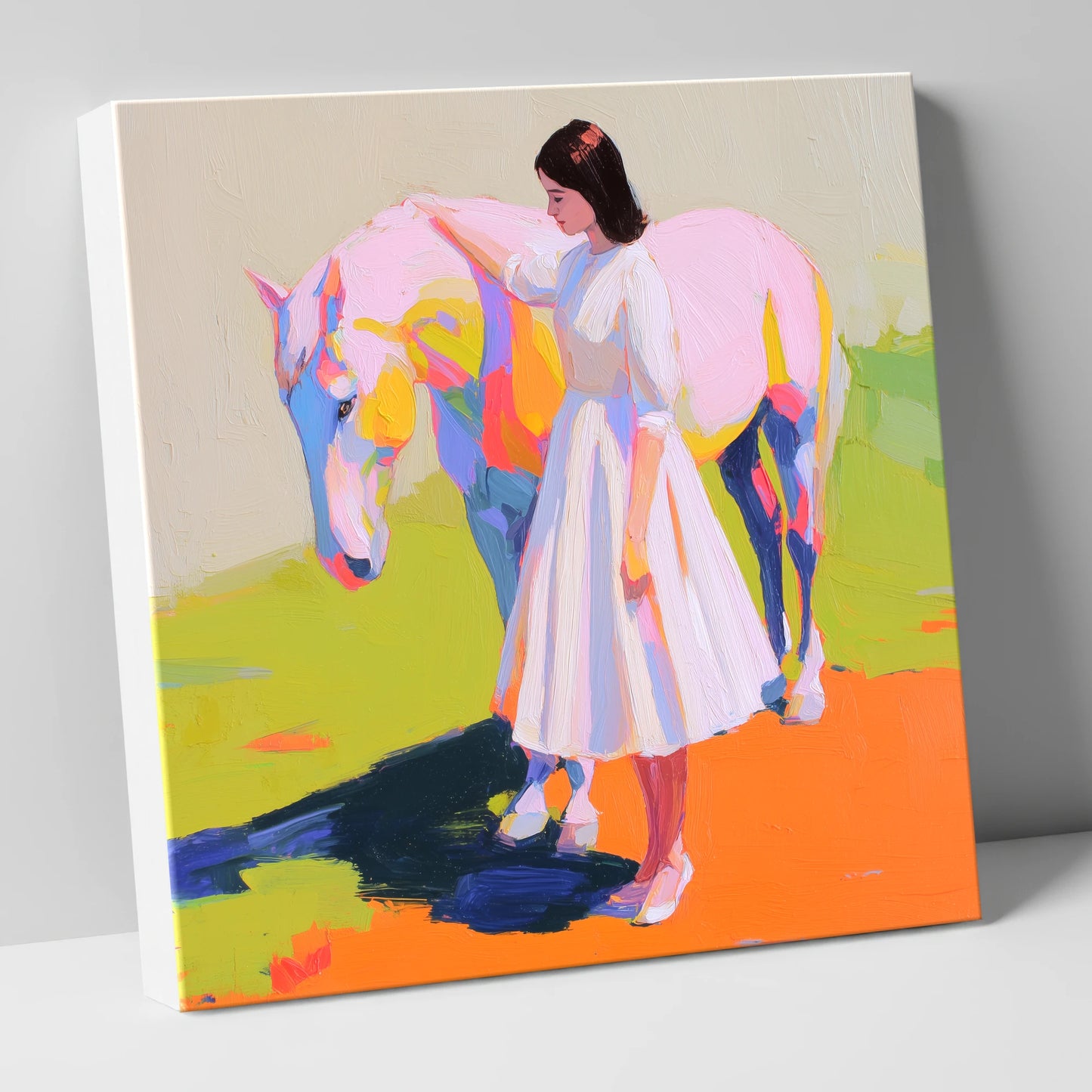 Radiant Connection horse & rider canvas wall art