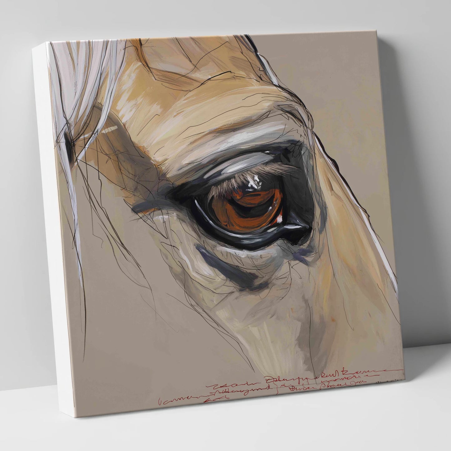 A Quiet Connection horse portrait canvas wall art