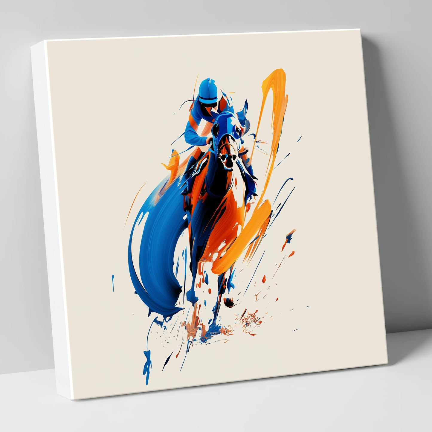 Dynamic Racing Strides racing horse canvas wall art