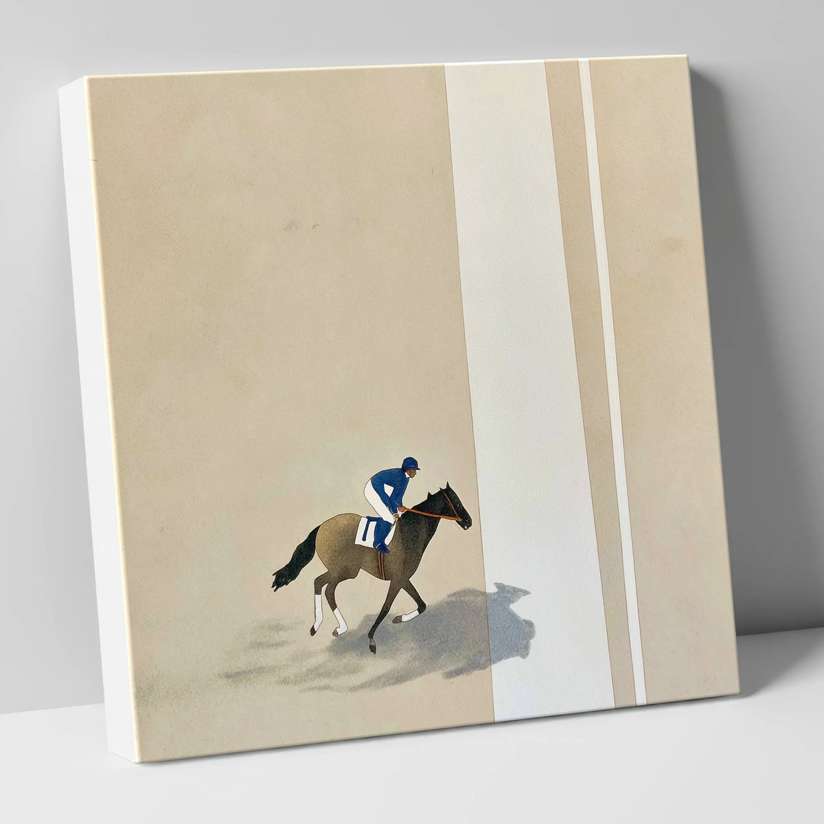 Solitary Gallop racing horse canvas wall art