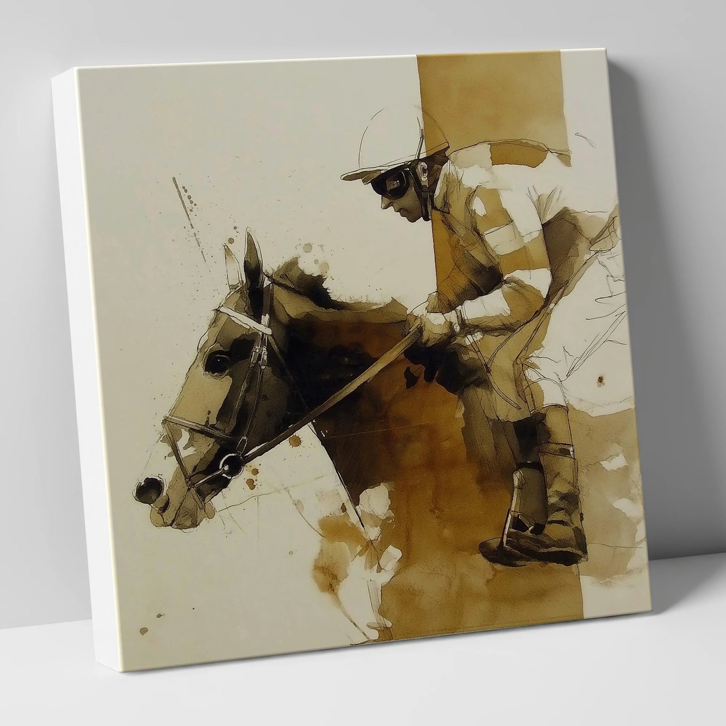 Pace in Profile racing horse canvas wall art