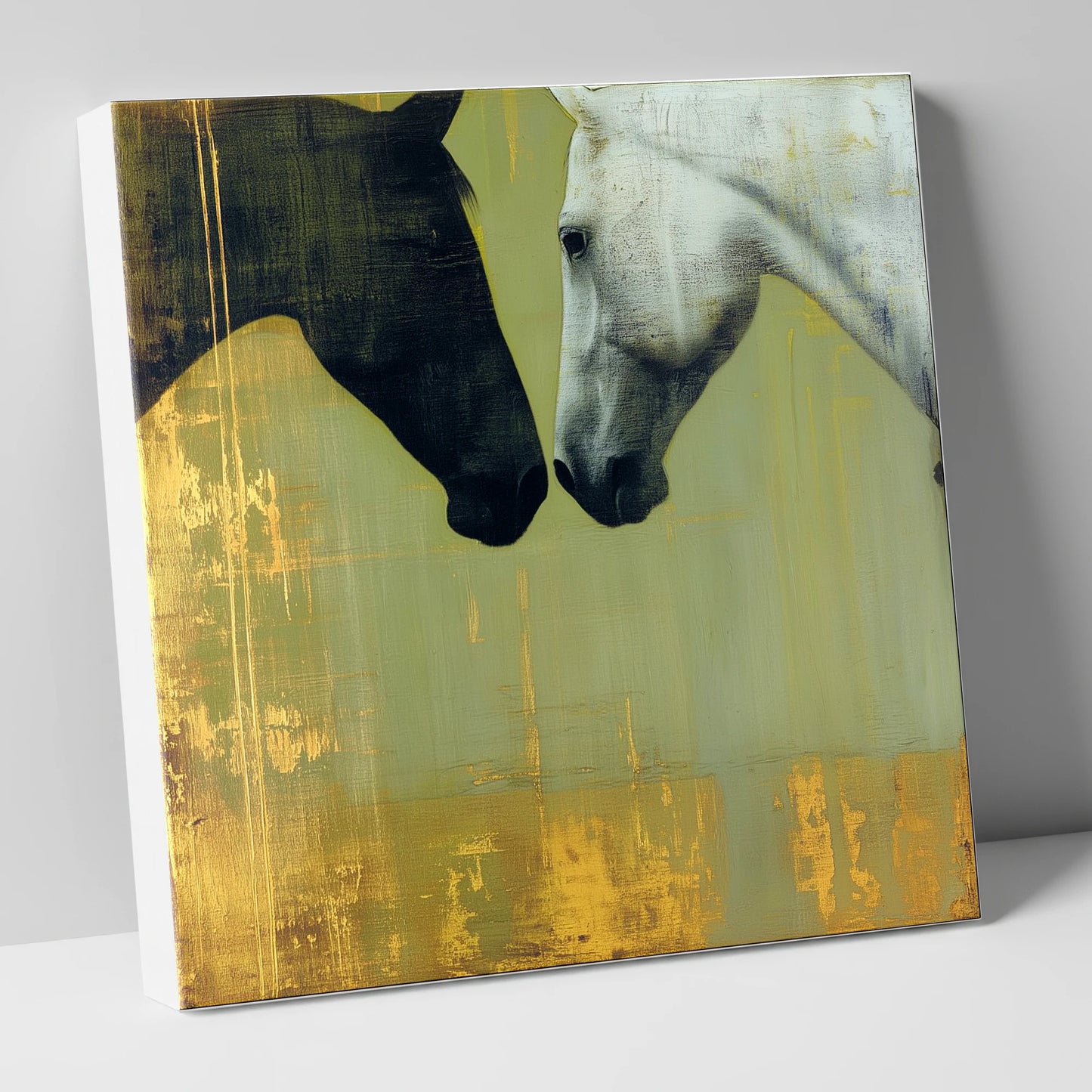 Quiet Connection horse portrait canvas wall art