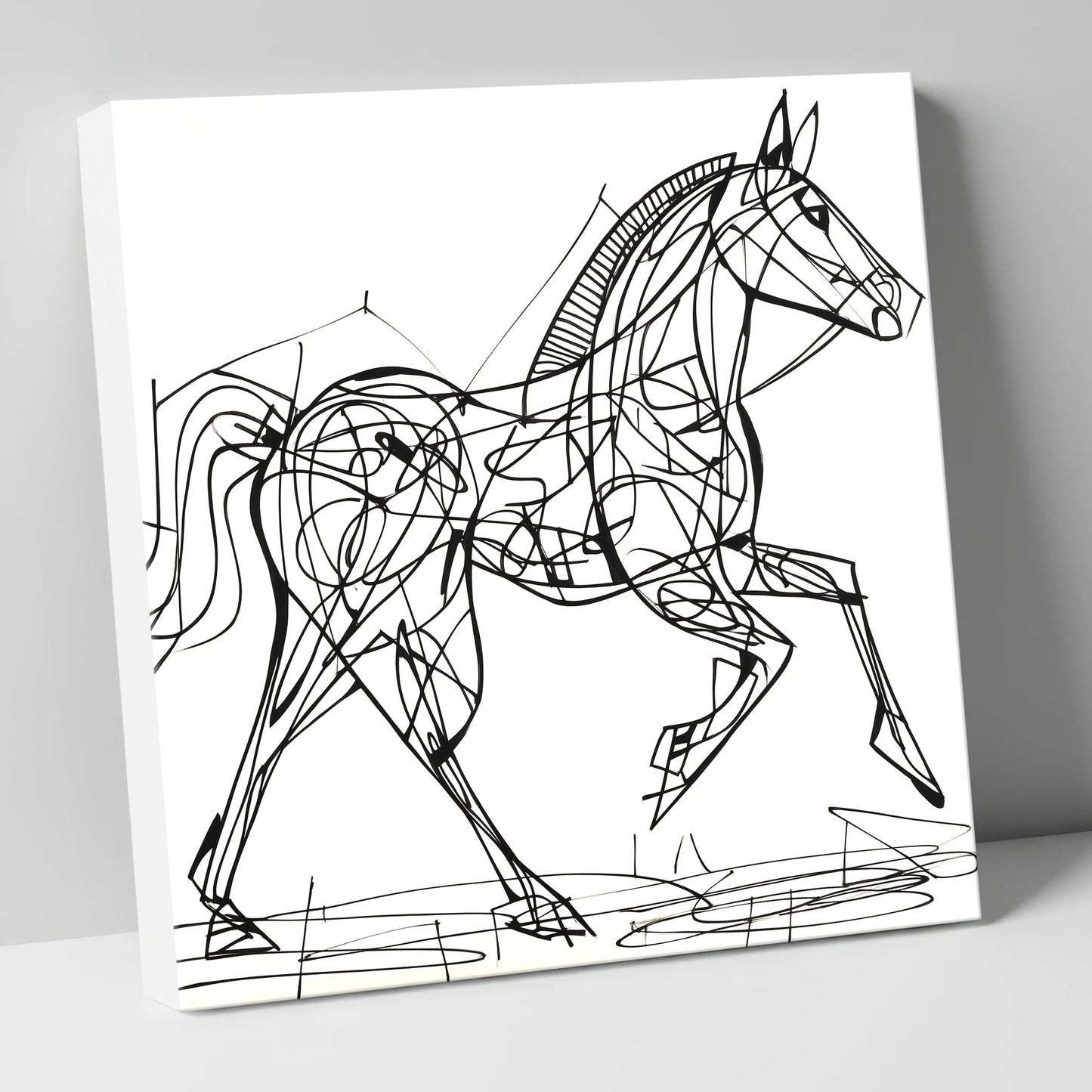 Structural Stride racing horse canvas wall art