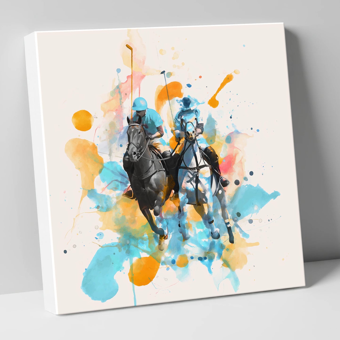 Mid-Chukka Clash polo horse canvas wall art