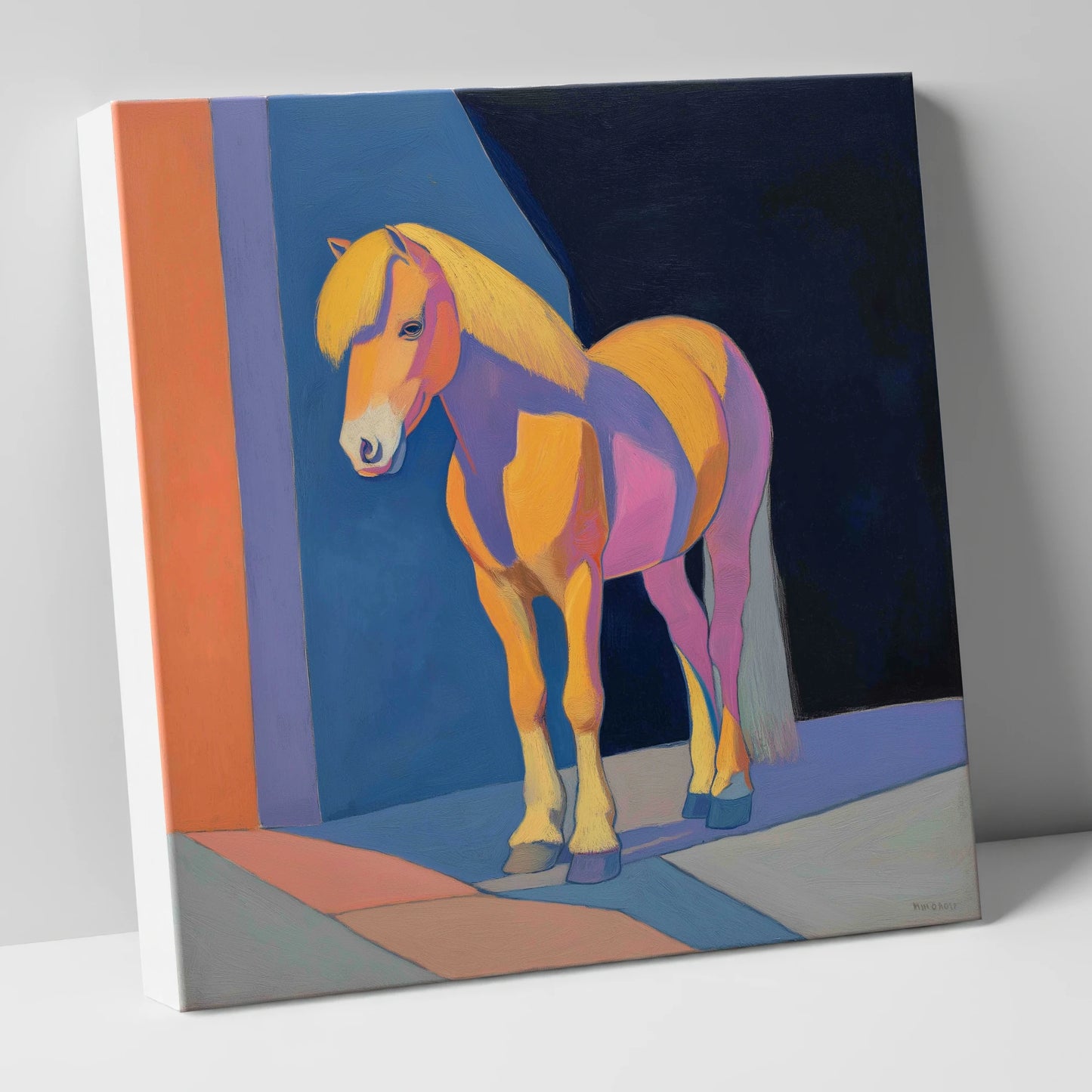 Radiant Golden Pony horse breed canvas wall art