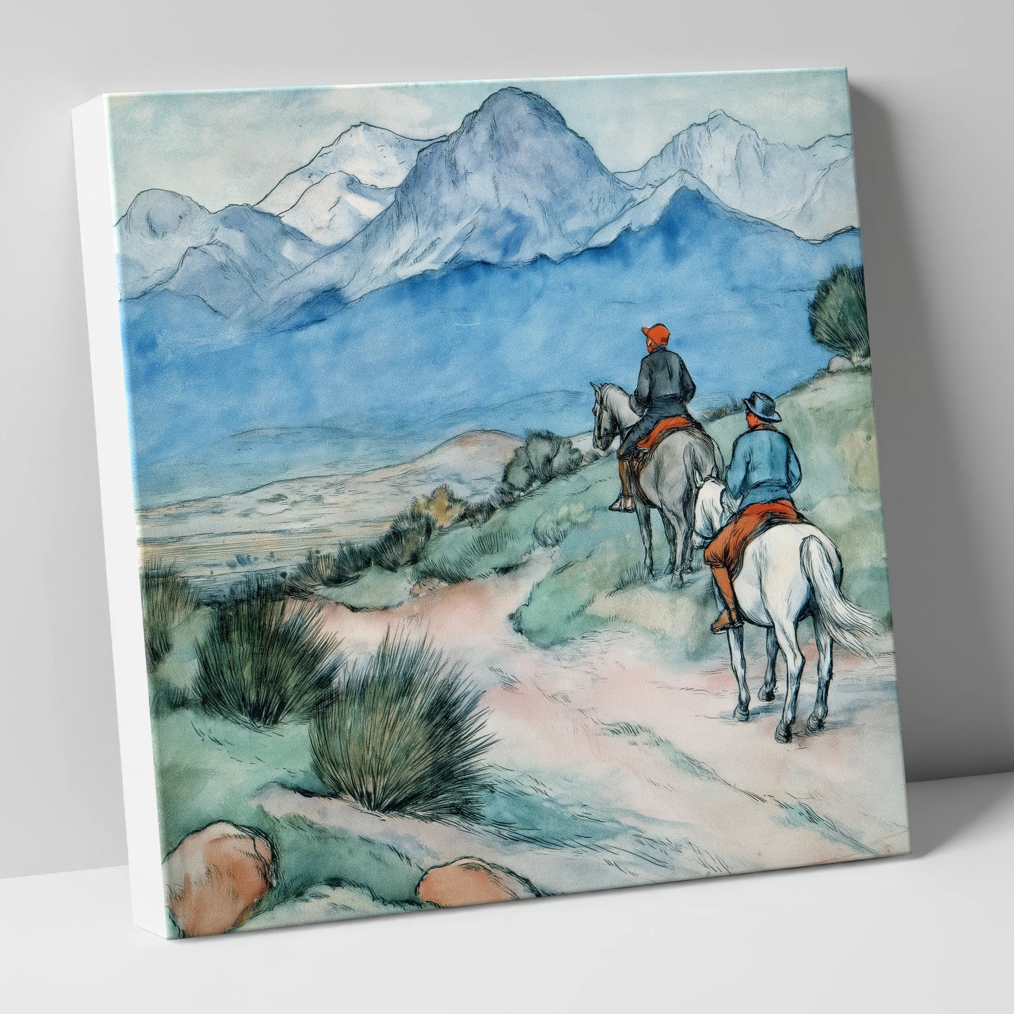 High Country Trek horse landscape canvas wall art