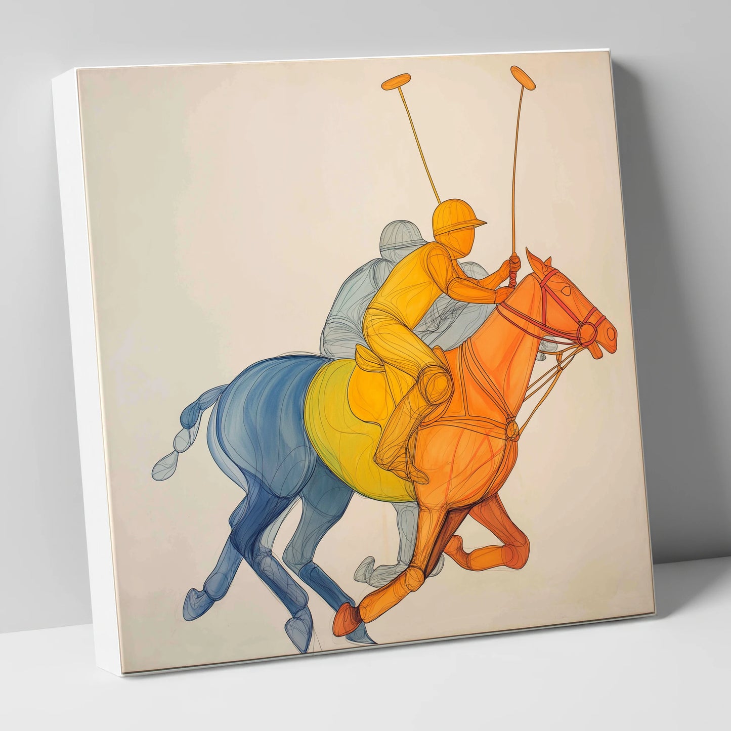 Rhythm of the Chukka polo horse canvas wall art