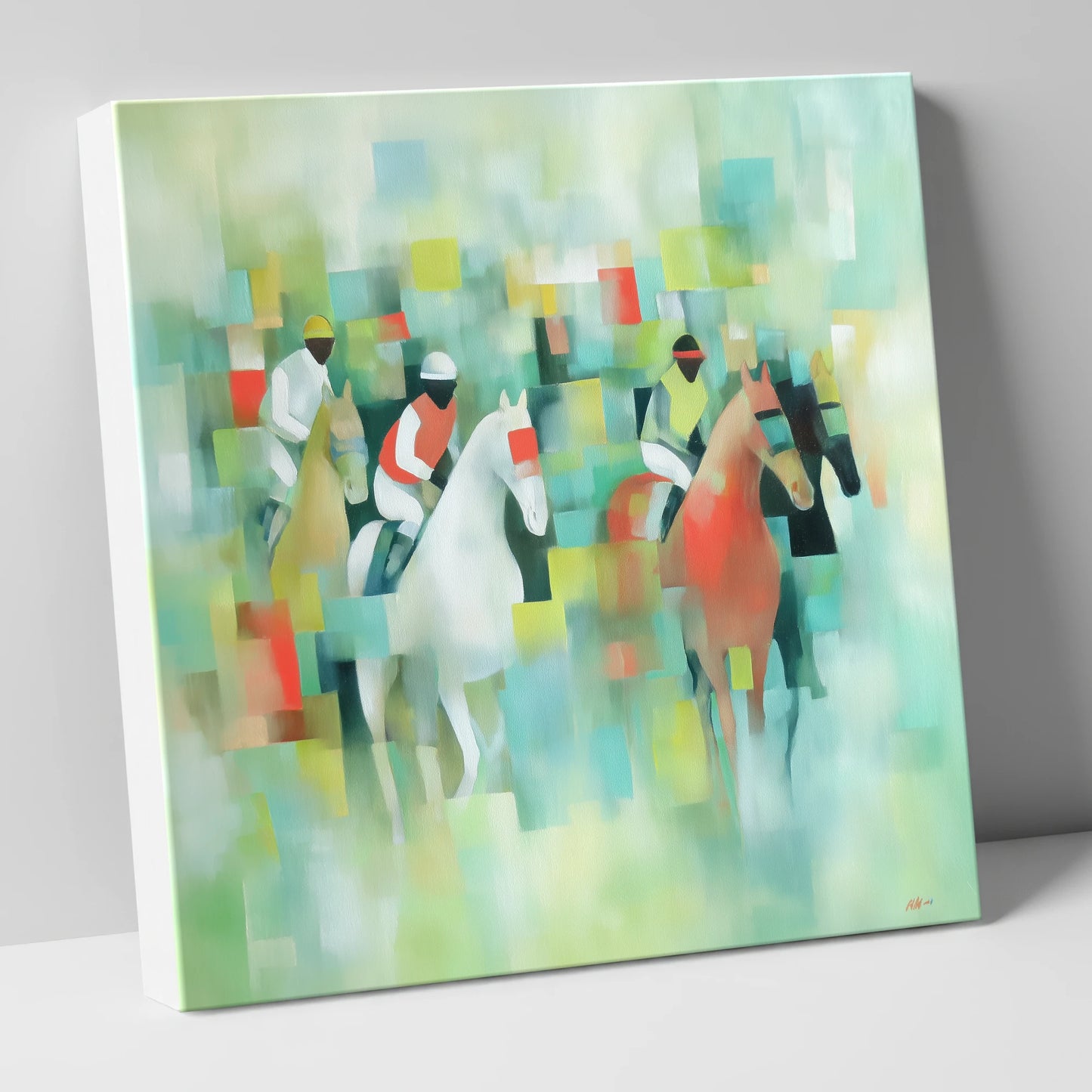 Prismatic Racing Silks racing horse canvas wall art