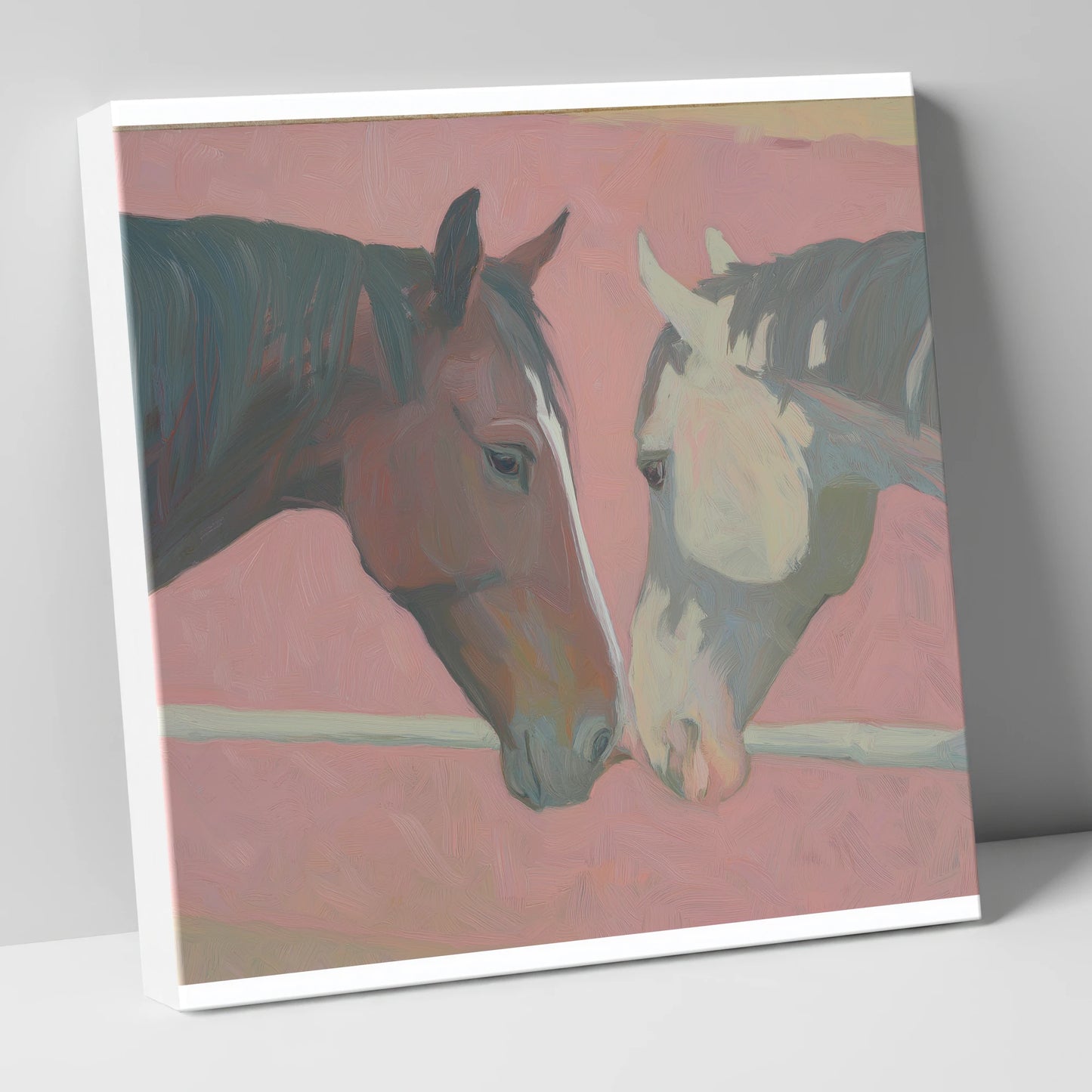 Quiet Companions horse portrait canvas wall art