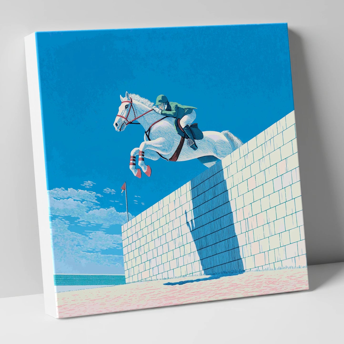 Clearance at the Wall show jumping horse canvas wall art
